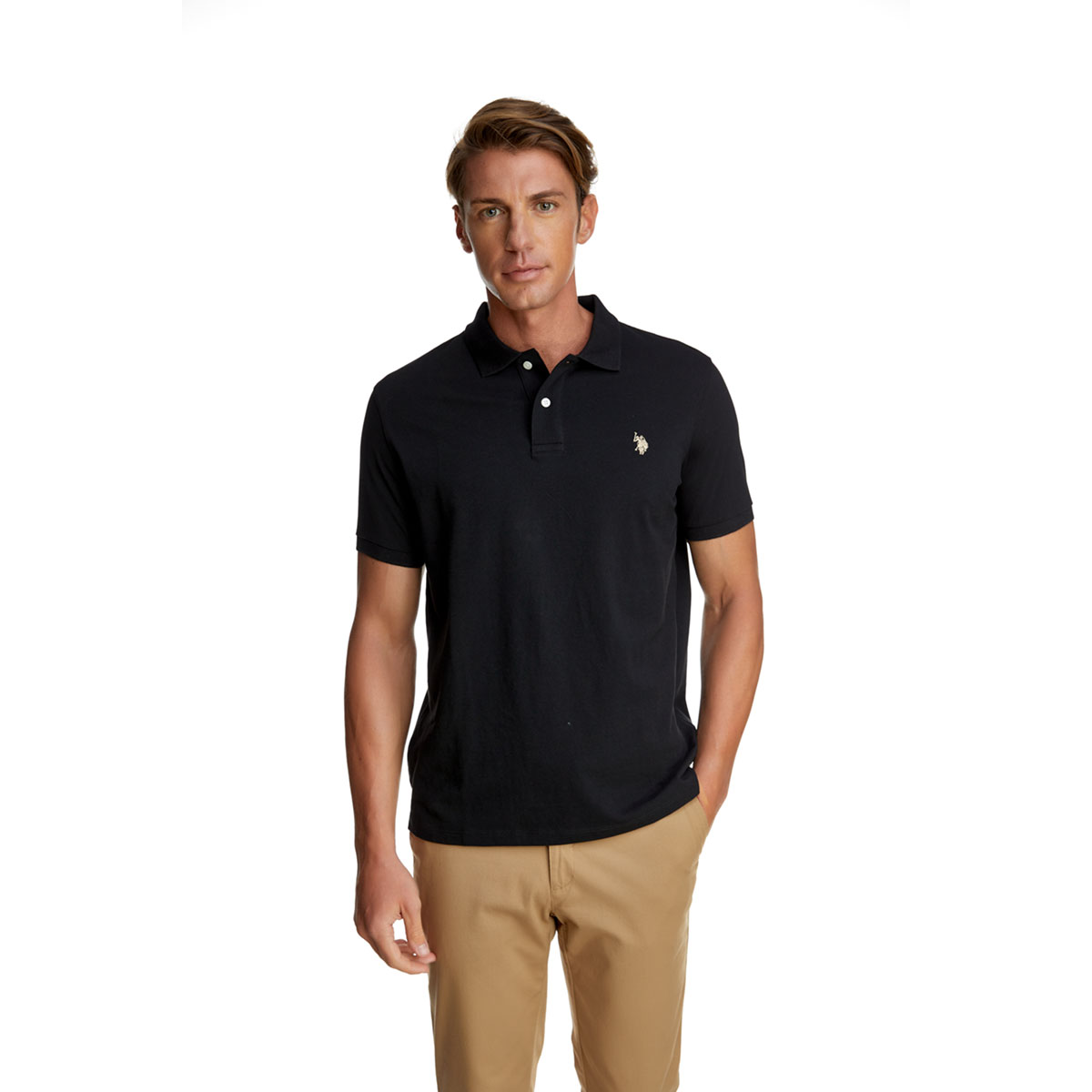 U.S Polo assn. Μπλούζα Polo KING 41029 σε Μαύρο Χρώμα US0AP41029_199