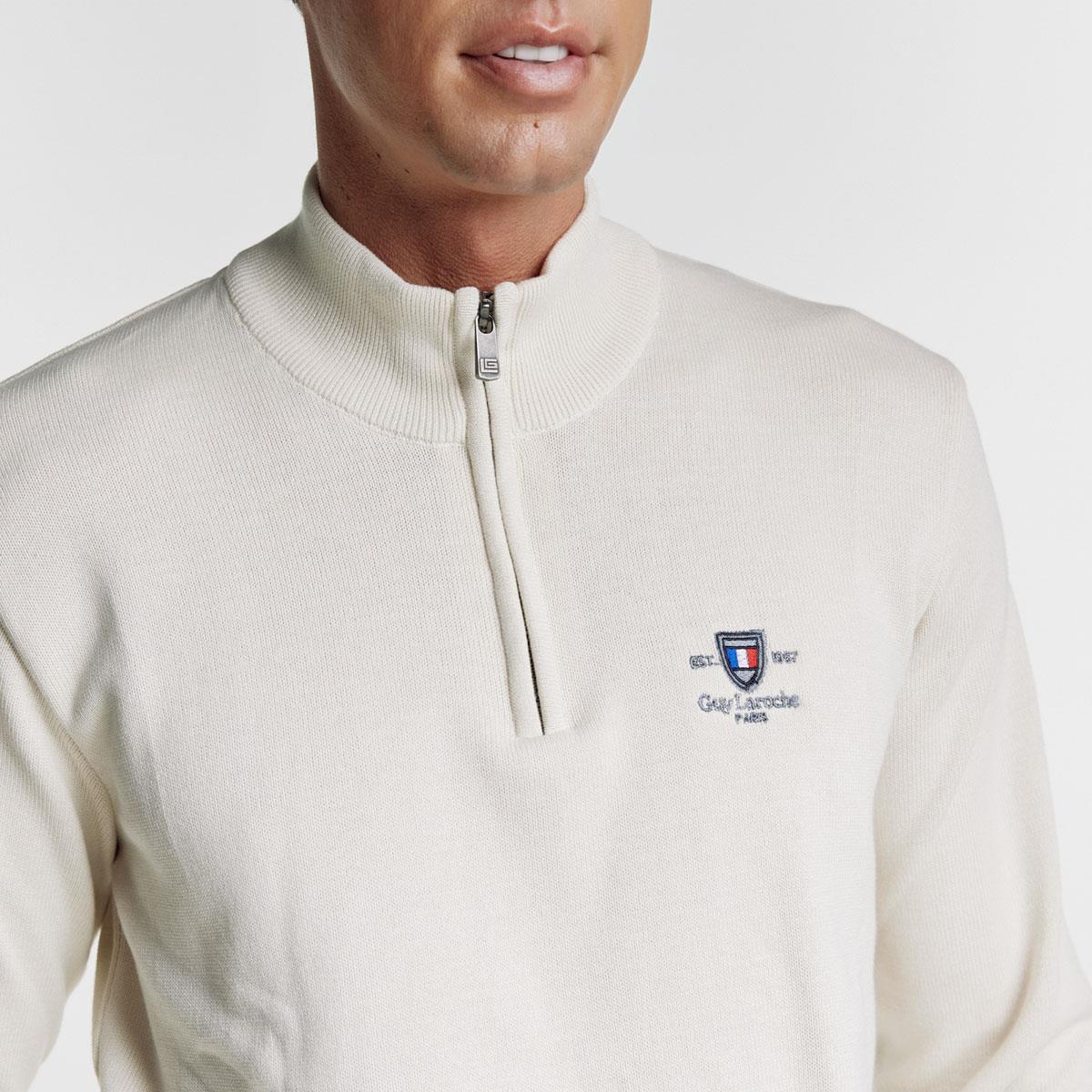 2229202 ΜΠΛΟΥΖΑ ZIP PLAIN WITH PATCH - ECRU