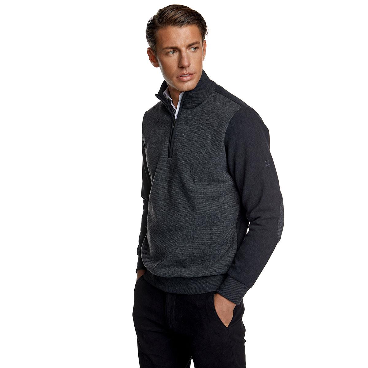 929510 ΜΠΛΟΥΖΑ ZIP - BLACK