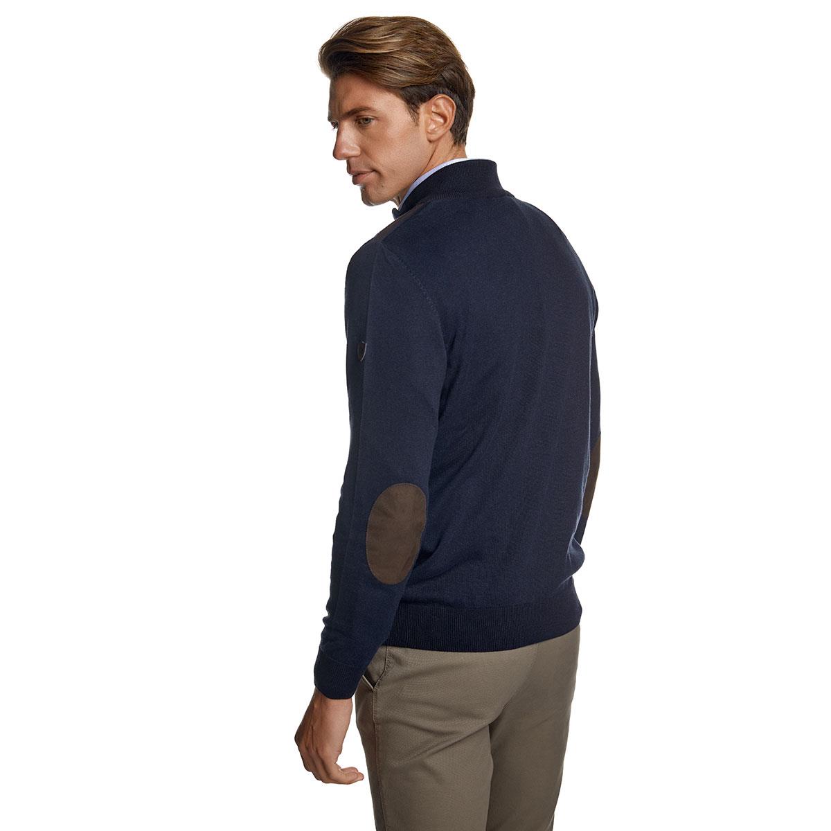 2027501 ΜΠΛΟΥΖΑ ZIP ΔΙΧΡΩΜΗ - BLUE