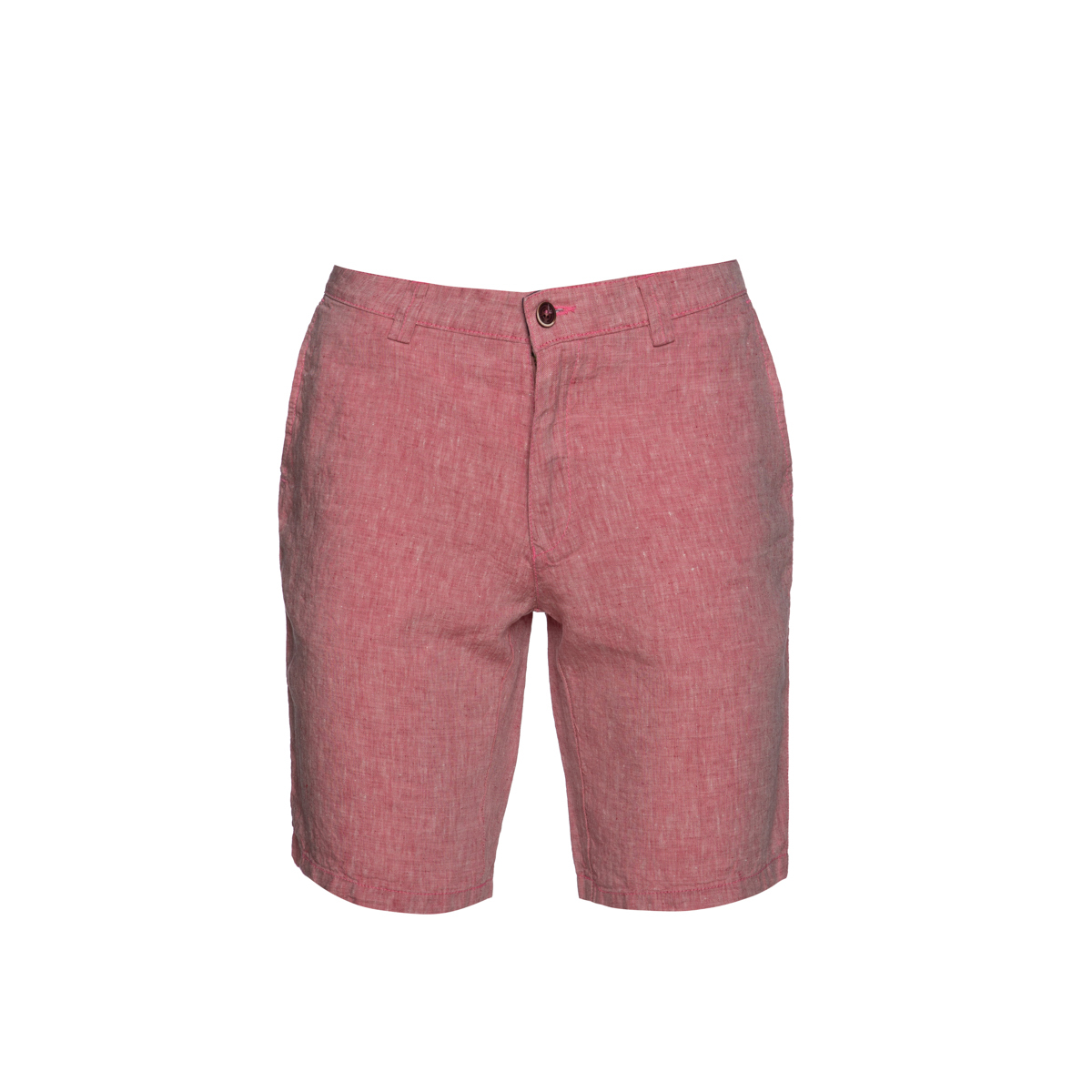 Ανδρική Λινή Βερμούδα σε Χρώμα Σάπιο Μήλο Guy Laroche