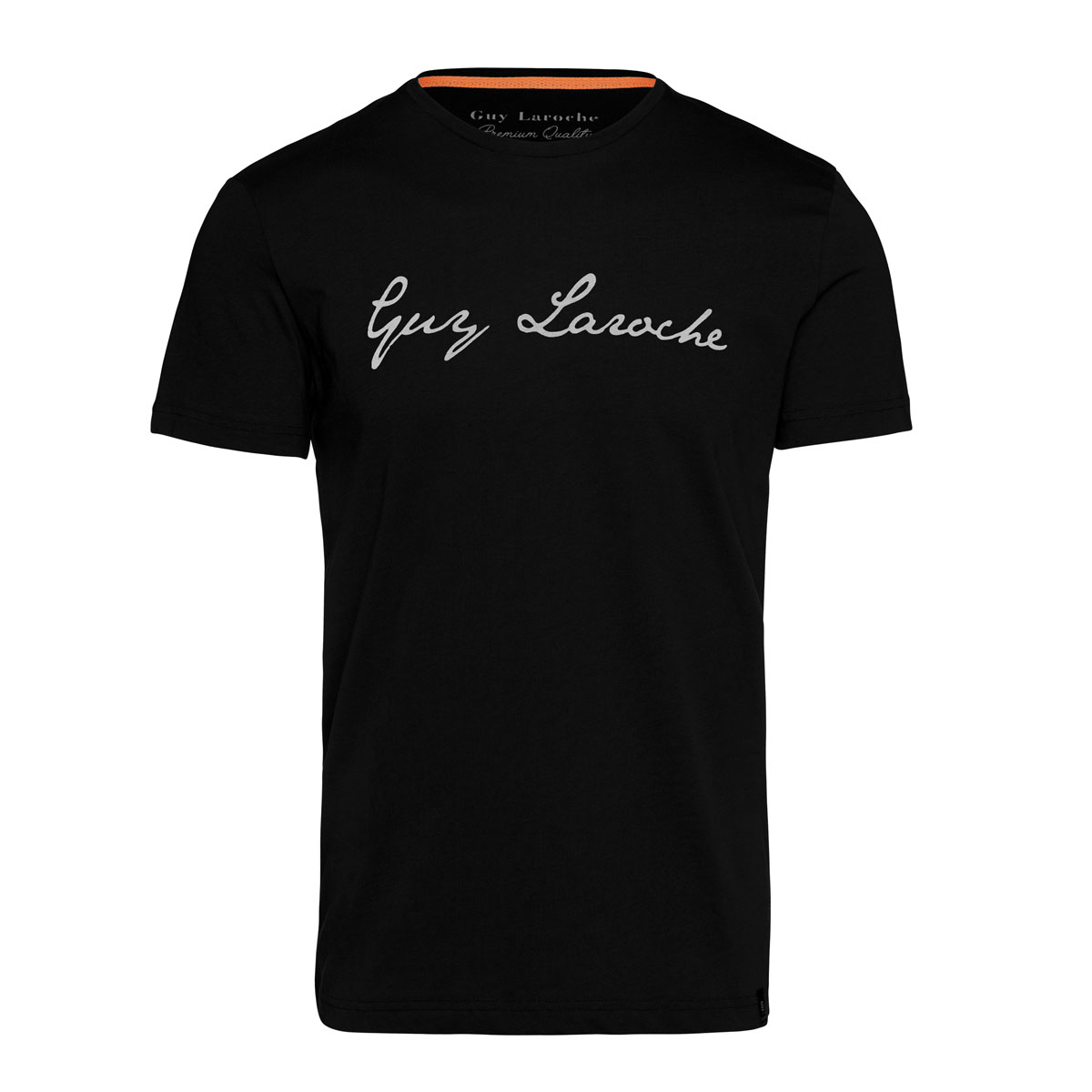 Guy Laroche Ανδρικό Βαμβακερό Κοντομάνικο T-Shirt σε Μαύρο Χρώμα