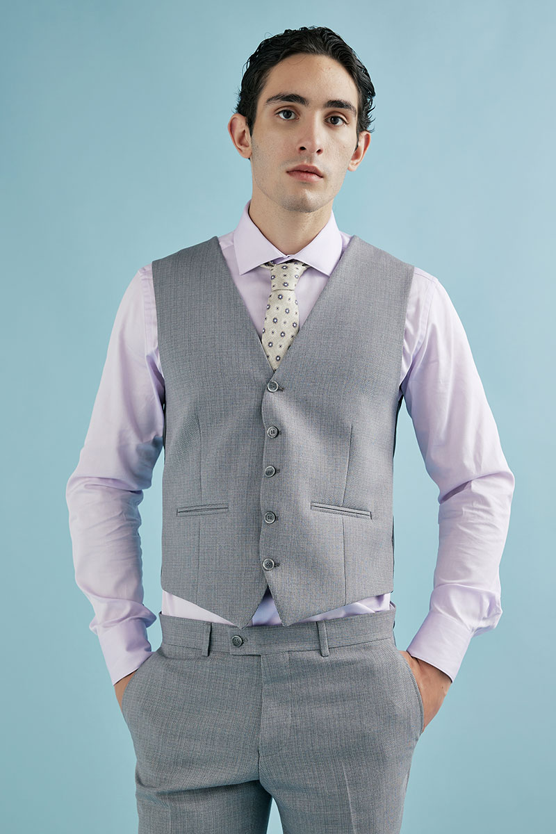 Ανδρικό Κοστούμι 20121G Slim Fit σε Γκρι Χρώμα Guy Laroche - Image 8