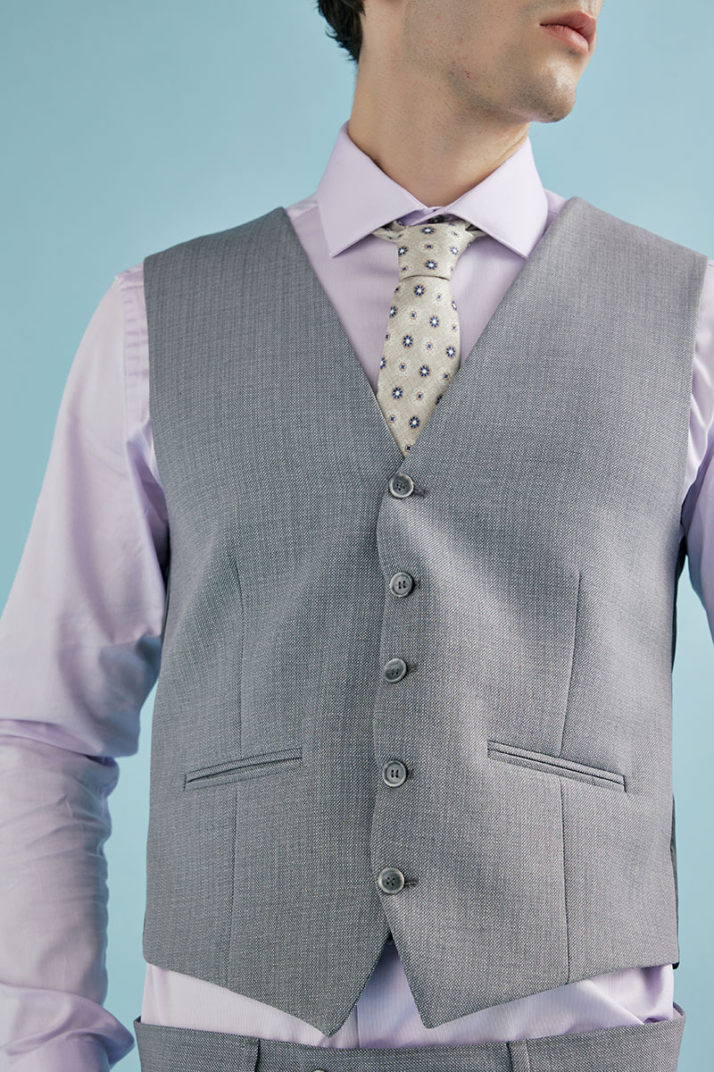 Ανδρικό Κοστούμι 20121G Slim Fit σε Γκρι Χρώμα Guy Laroche - Image 9