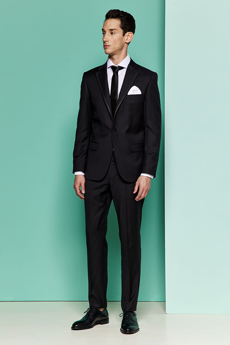 Alternative view of Ολόμαλλο Κοστούμι  Γάμου Operata σε Μαύρο Χρώμα Bizzaro