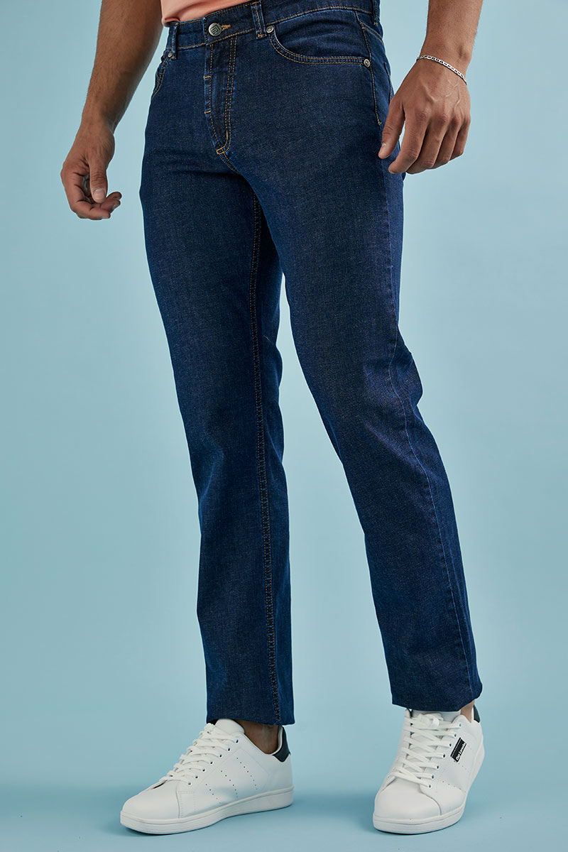 Alternative view of Ανδρικό Παντελόνι Τζιν σε Σκούρο Μπλε Χρώμα Slim Fit, Guy Laroche