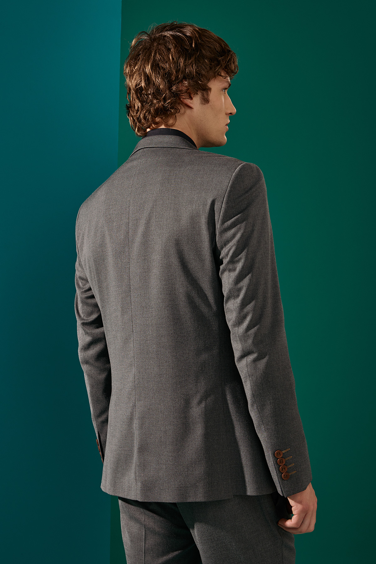 Κοστούμι Bizzaro με Πέτο σε Γκρι Χρώμα 855 και Slim Fit Εφαρμογή - Image 11
