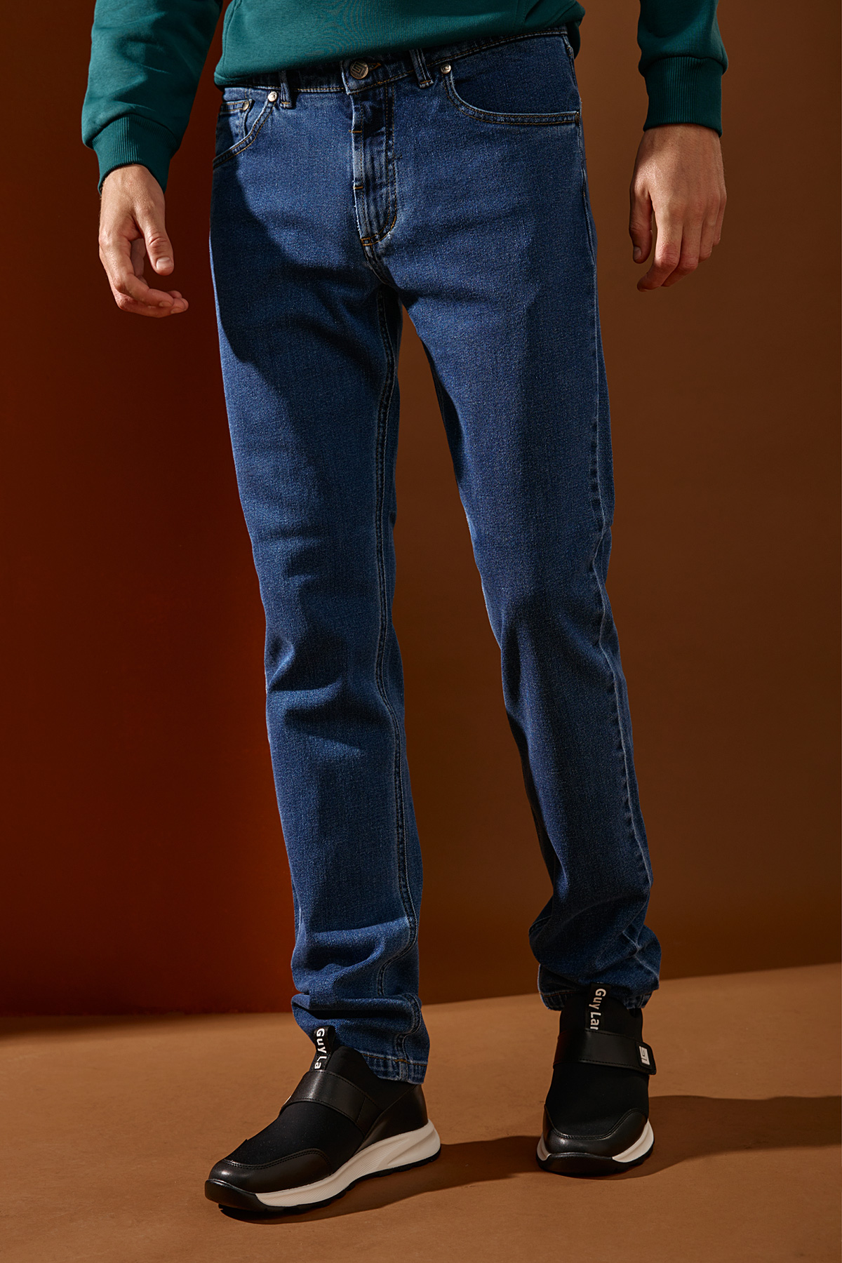 Ανδρικό Παντελόνι Τζιν σε Μπλε Χρώμα Slim Fit, Guy Laroche