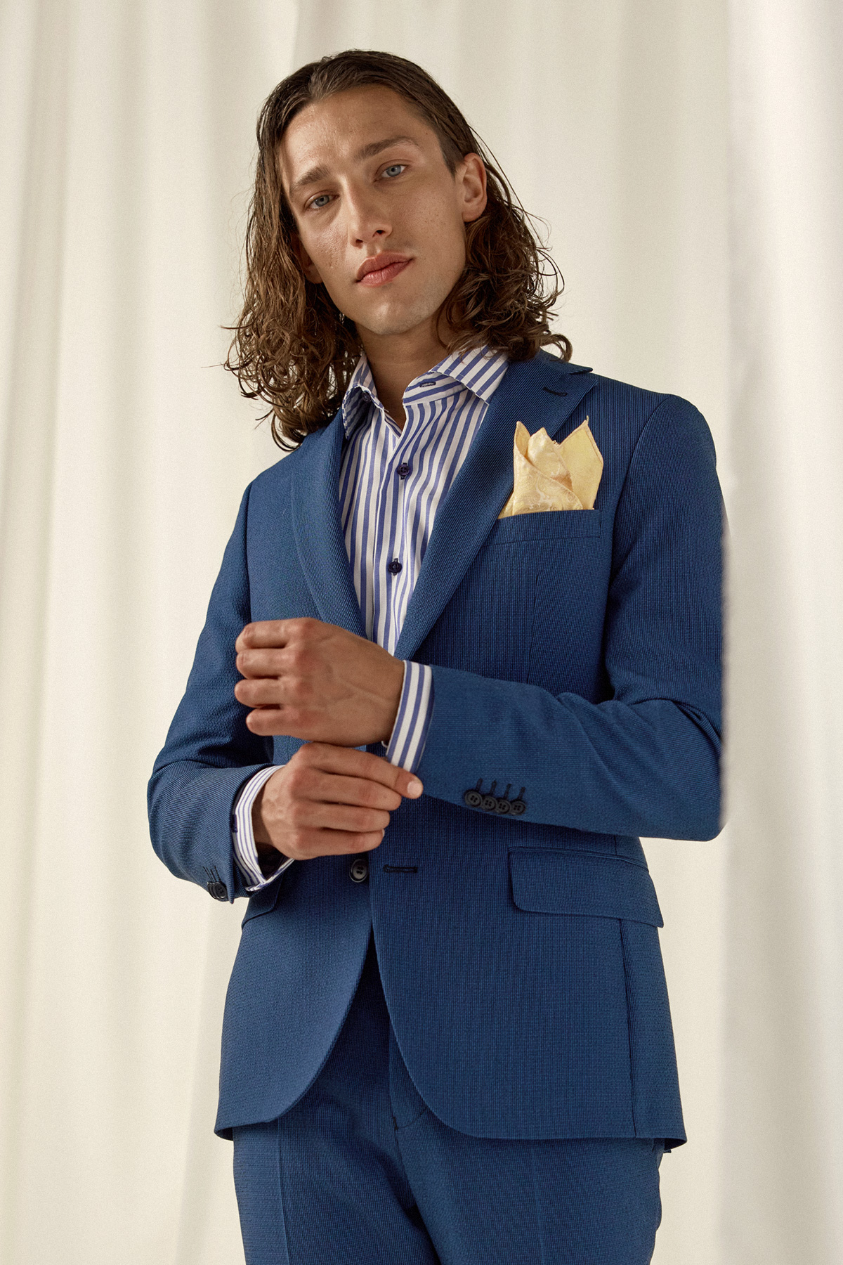 Ανδρικό Κοστούμι 853-088 Slim Fit σε Ραφ Χρώμα Bizzaro - Image 5