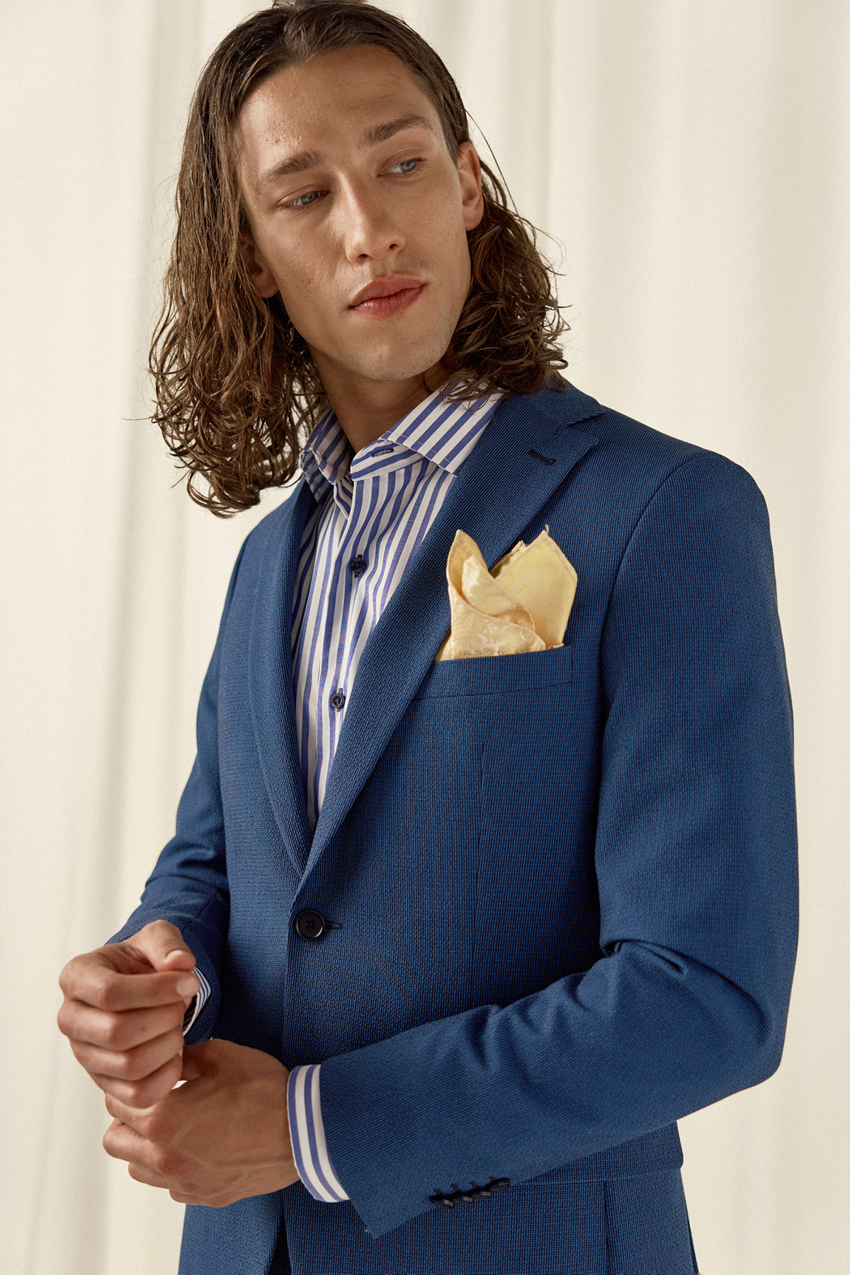 Ανδρικό Κοστούμι 853-088 Slim Fit σε Ραφ Χρώμα Bizzaro - Image 6