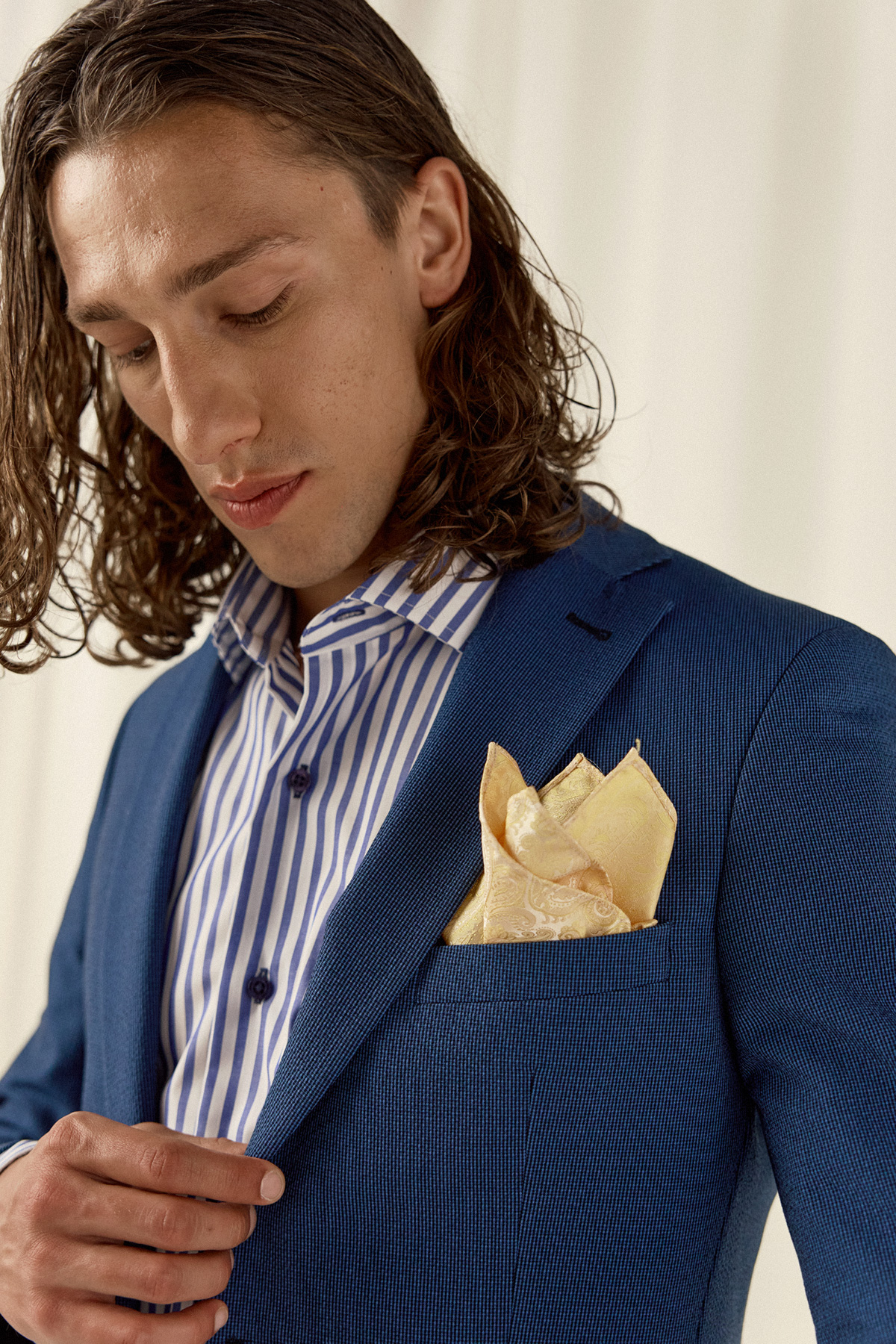 Ανδρικό Κοστούμι 853-088 Slim Fit σε Ραφ Χρώμα Bizzaro - Image 7