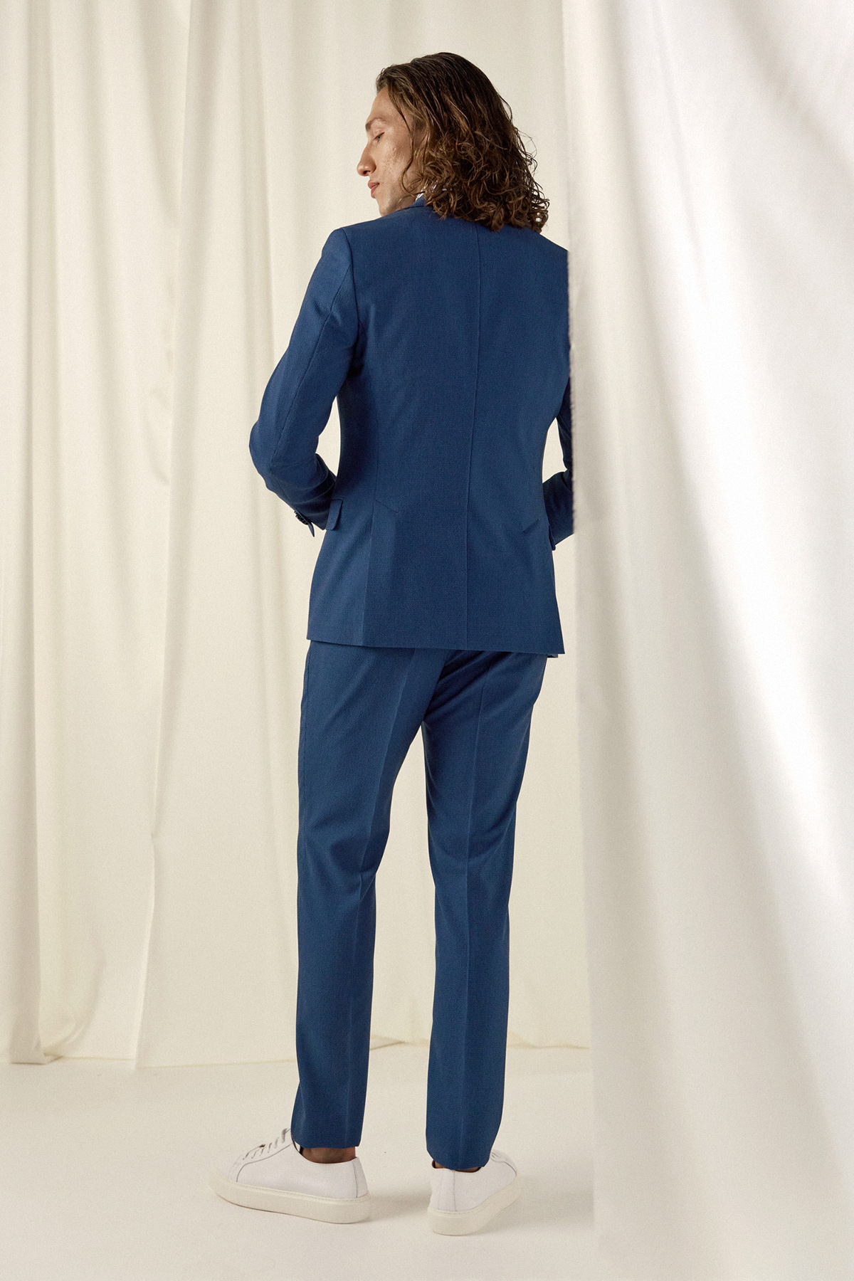 Ανδρικό Κοστούμι 853-088 Slim Fit σε Ραφ Χρώμα Bizzaro - Image 8