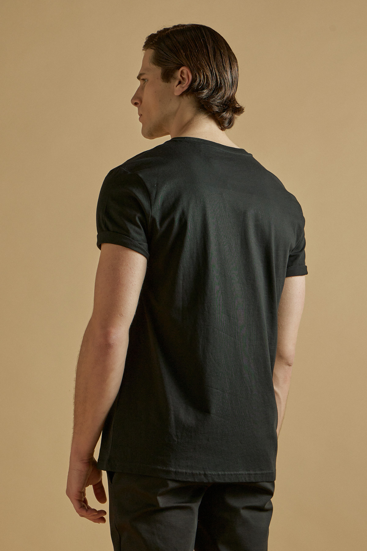 Guy Laroche Βαμβακερή Κοντομάνικη Μπλούζα T-Shirt σε Black Χρώμα - Image 3