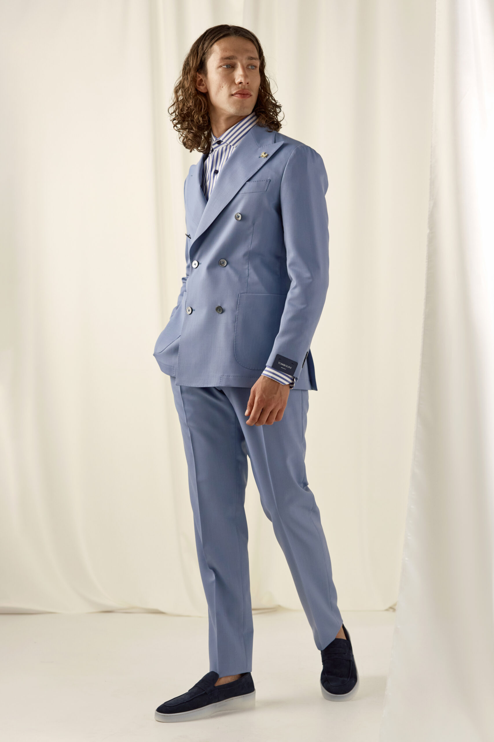 Σακάκι Σταυρωτό TOMBOLINI σε SIEL και Slim Fit Εφαρμογή - Image 3