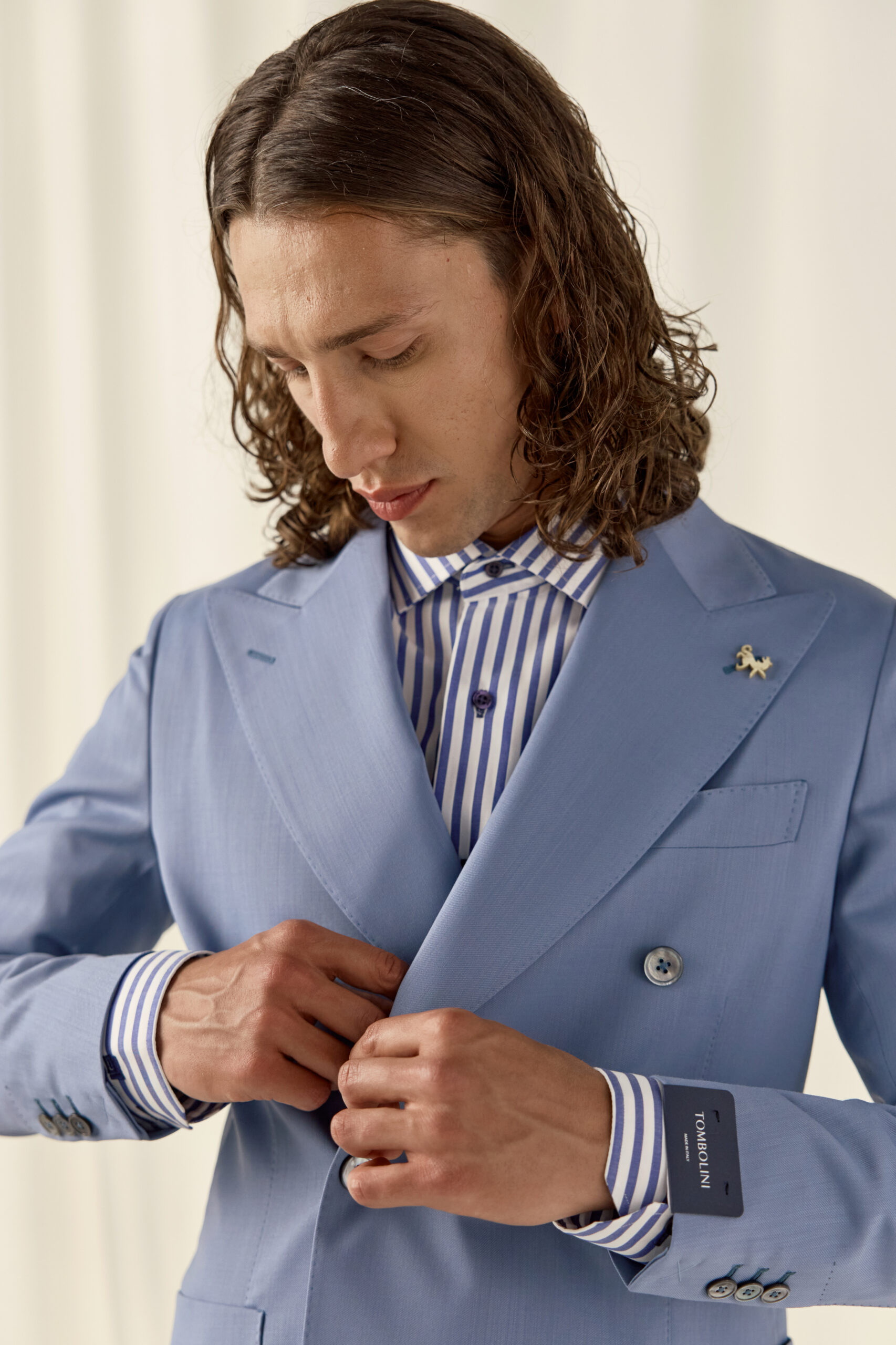 Σακάκι Σταυρωτό TOMBOLINI σε SIEL και Slim Fit Εφαρμογή - Image 7