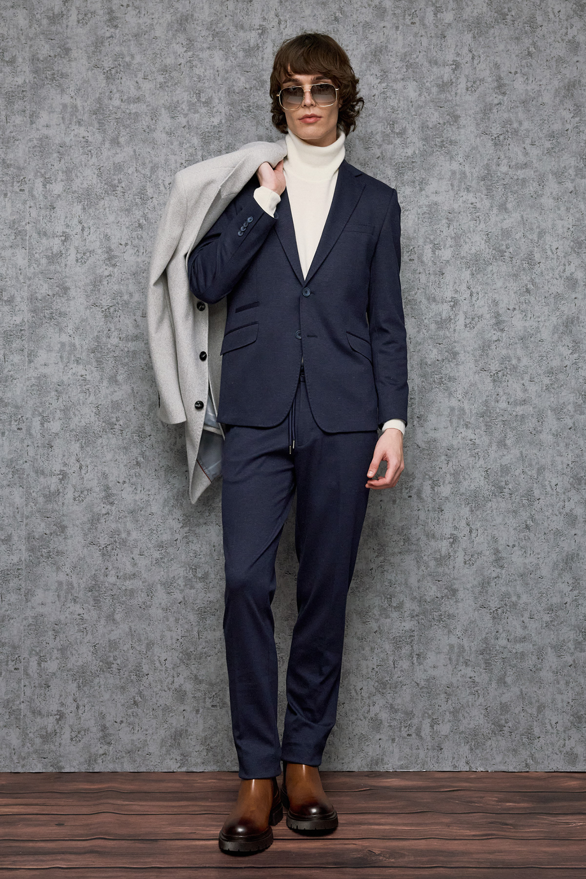 Ανδρικό Κοστούμι 10855-2088 Slim Fit σε  BLUE Χρώμα Bizzaro