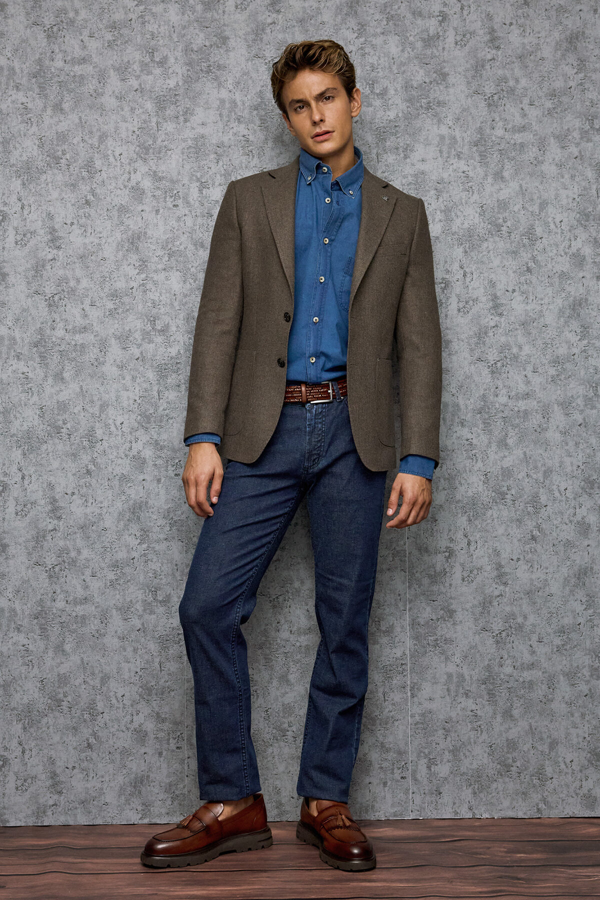 Alternative view of Guy Laroche Σακάκι 10853 σε Σοκολά Χρώμα Με Εξωτερικές Τσέπες