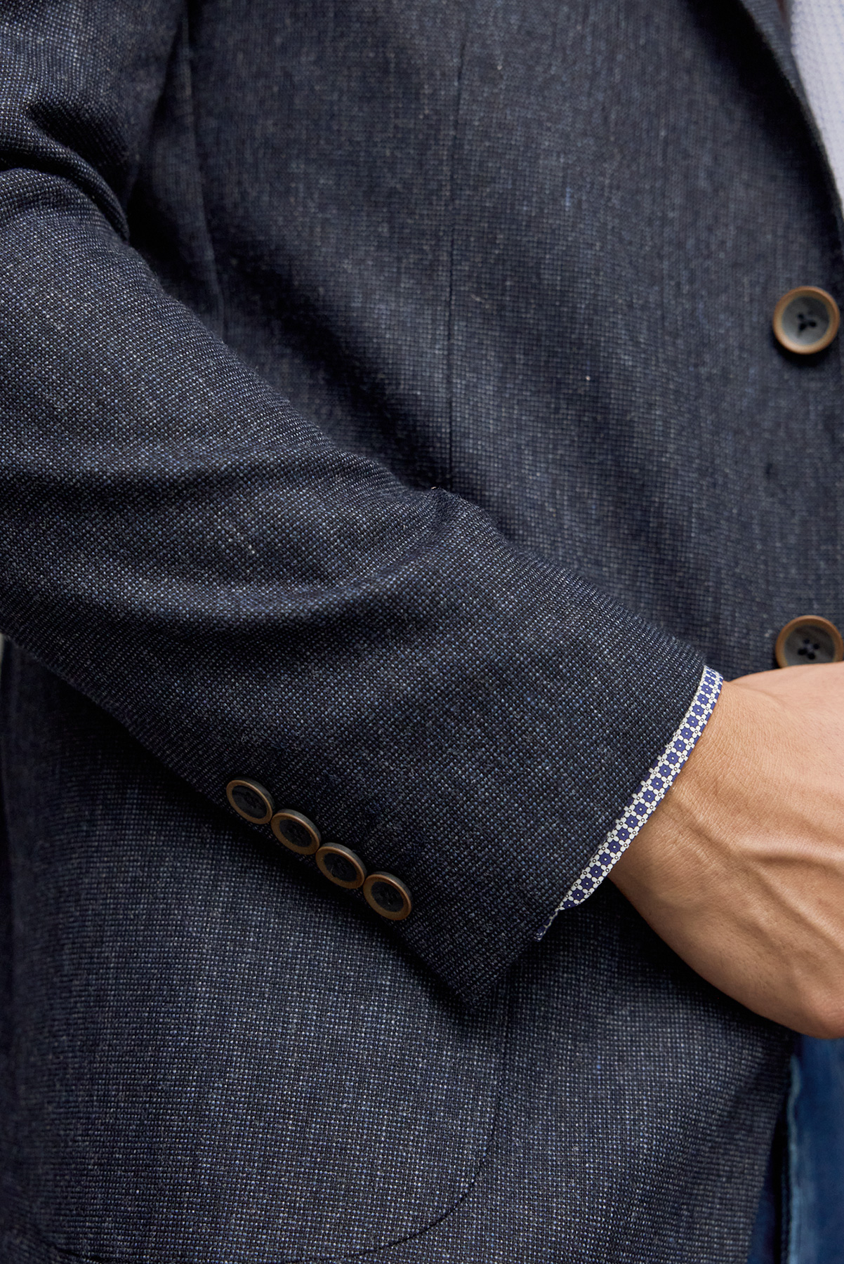 Guy Laroche Σακάκι 853 σε NAVY Μπλε Χρώμα Με Εξωτερικές Τσέπες - Image 8