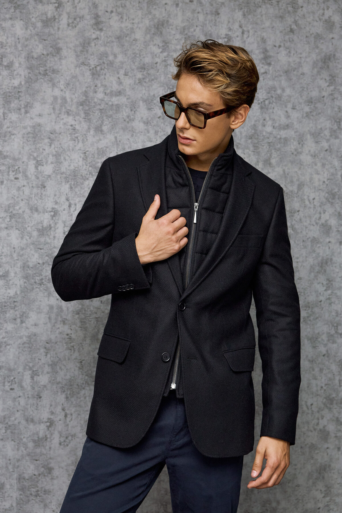 Guy Laroche  Σακάκι σε NAVY BLUE Χρώμα Με Αποσπώμενο Γιλέκο