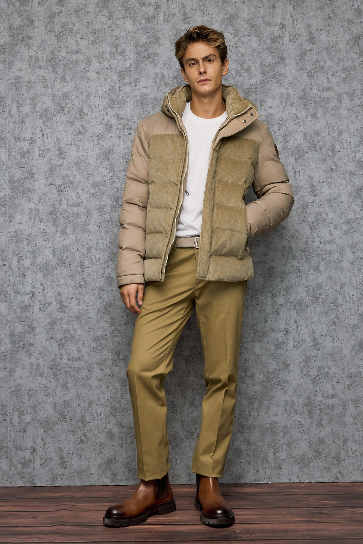 Alternative view of Guy Laroche Μπουφάν Με Κουκούλα σε BEIGE Χρώμα