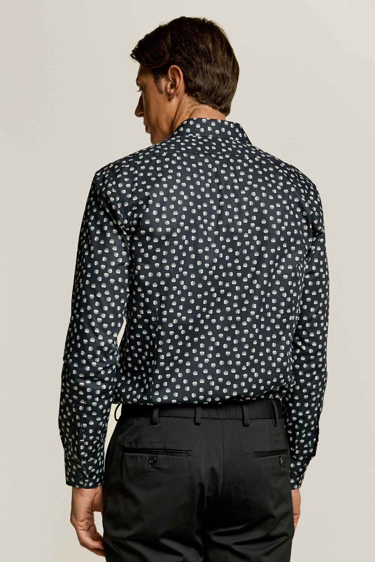 Guy Laroche Βαμβακερό Πουκάμισο σε Black Χρώμα με Slim Fit Εφαρμογή - Image 5