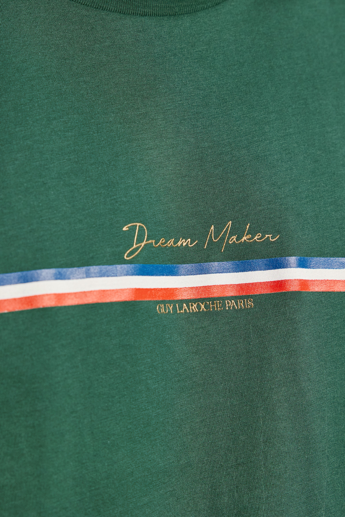 Guy Laroche Βαμβακερή Κοντομάνικη Μπλούζα T-Shirt σε GREEN Χρώμα - Image 4