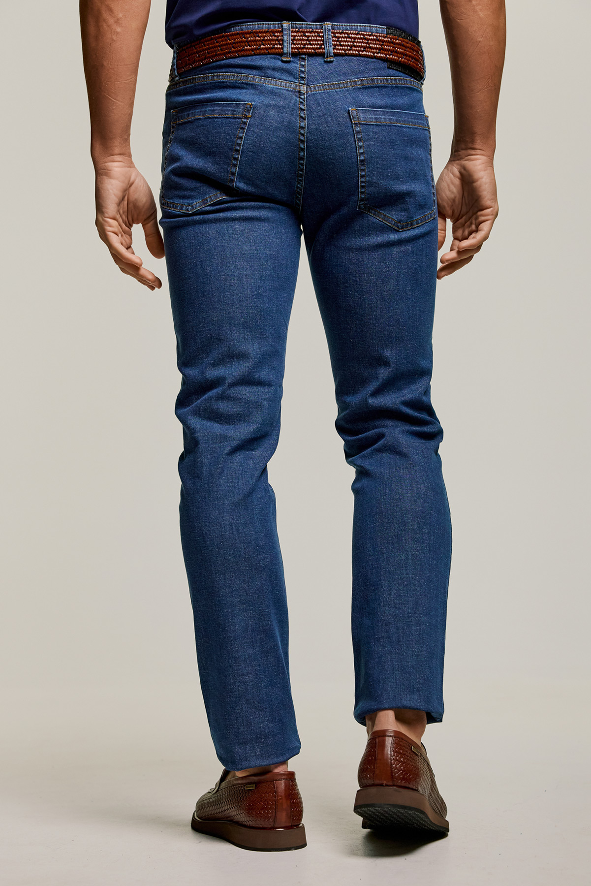 Ανδρικό Παντελόνι Τζιν σε Μπλε Χρώμα Slim Fit, Guy Laroche - Image 4