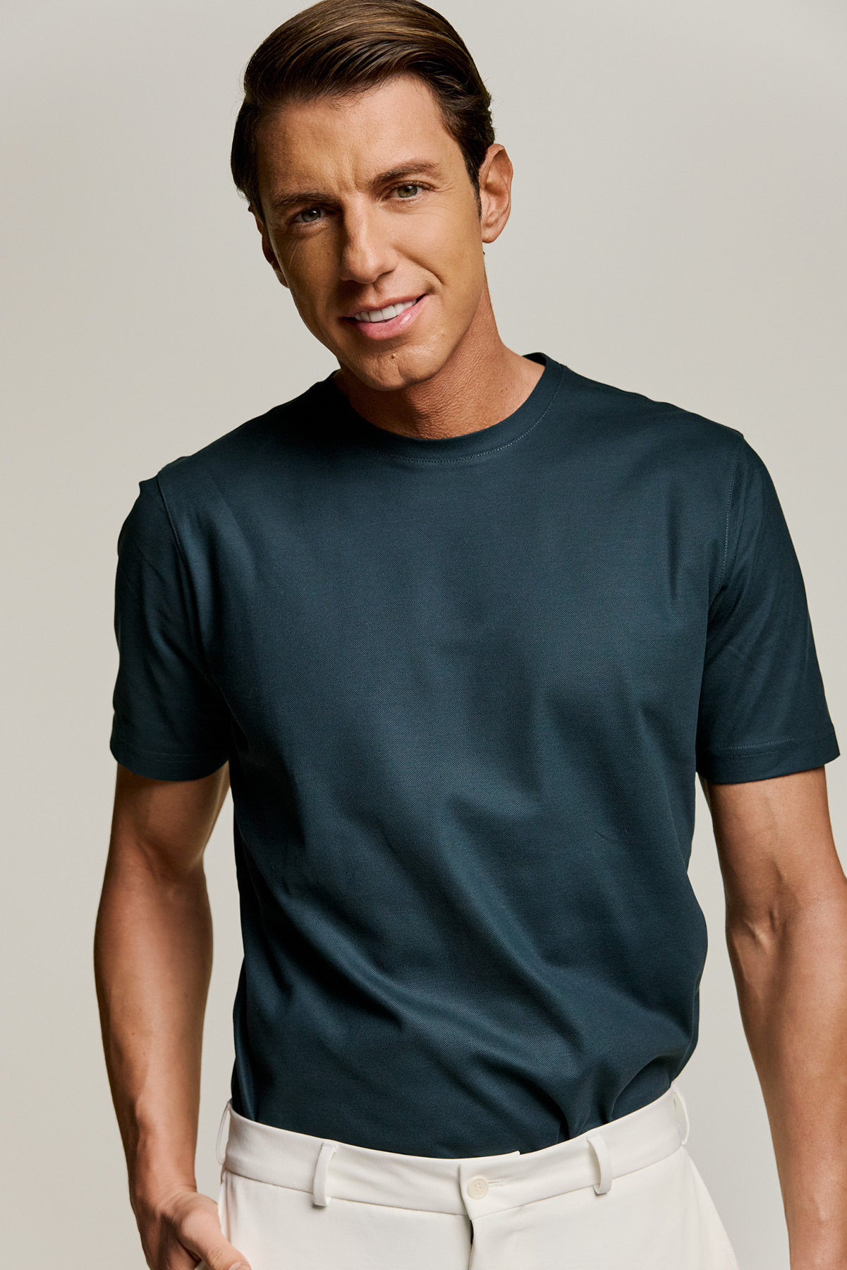 Guy Laroche Κοντομάνικη Μπλούζα T-Shirt σε Smaragdi Χρώμα - Image 3