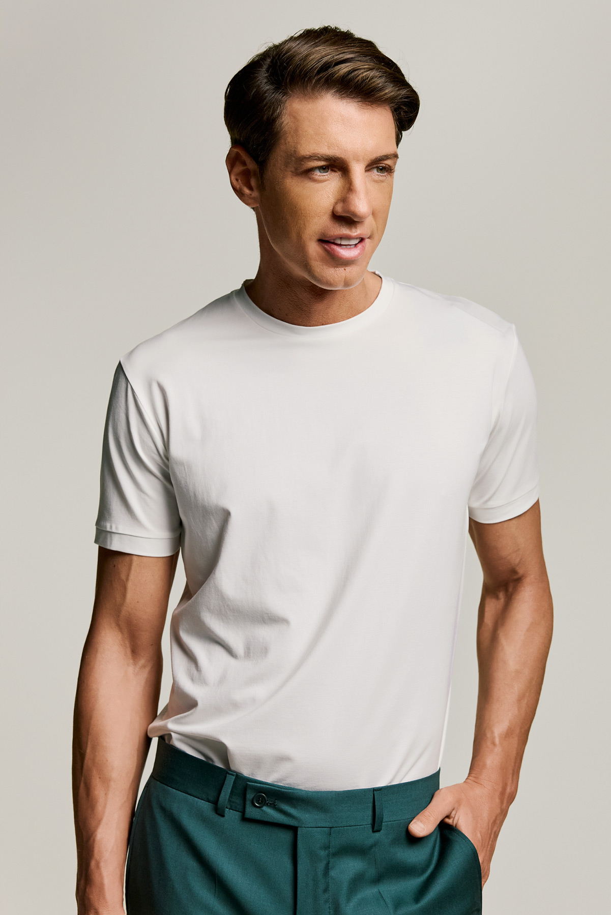 Guy Laroche Κοντομάνικη Μπλούζα T-Shirt σε White Χρώμα - Image 3