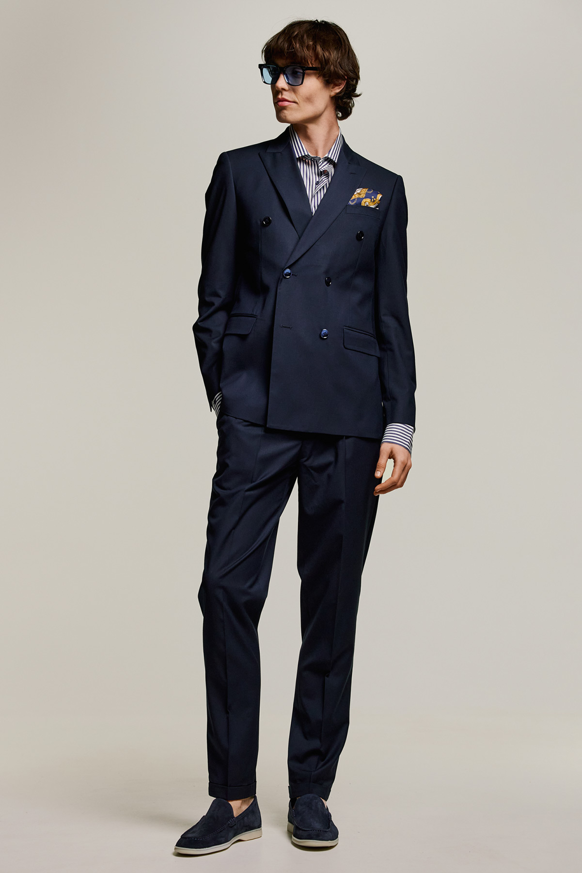 Bizzaro Κοστούμι με Μυτερό Πέτο σε BLACK Χρώμα 856 και Slim Fit Εφαρμογή