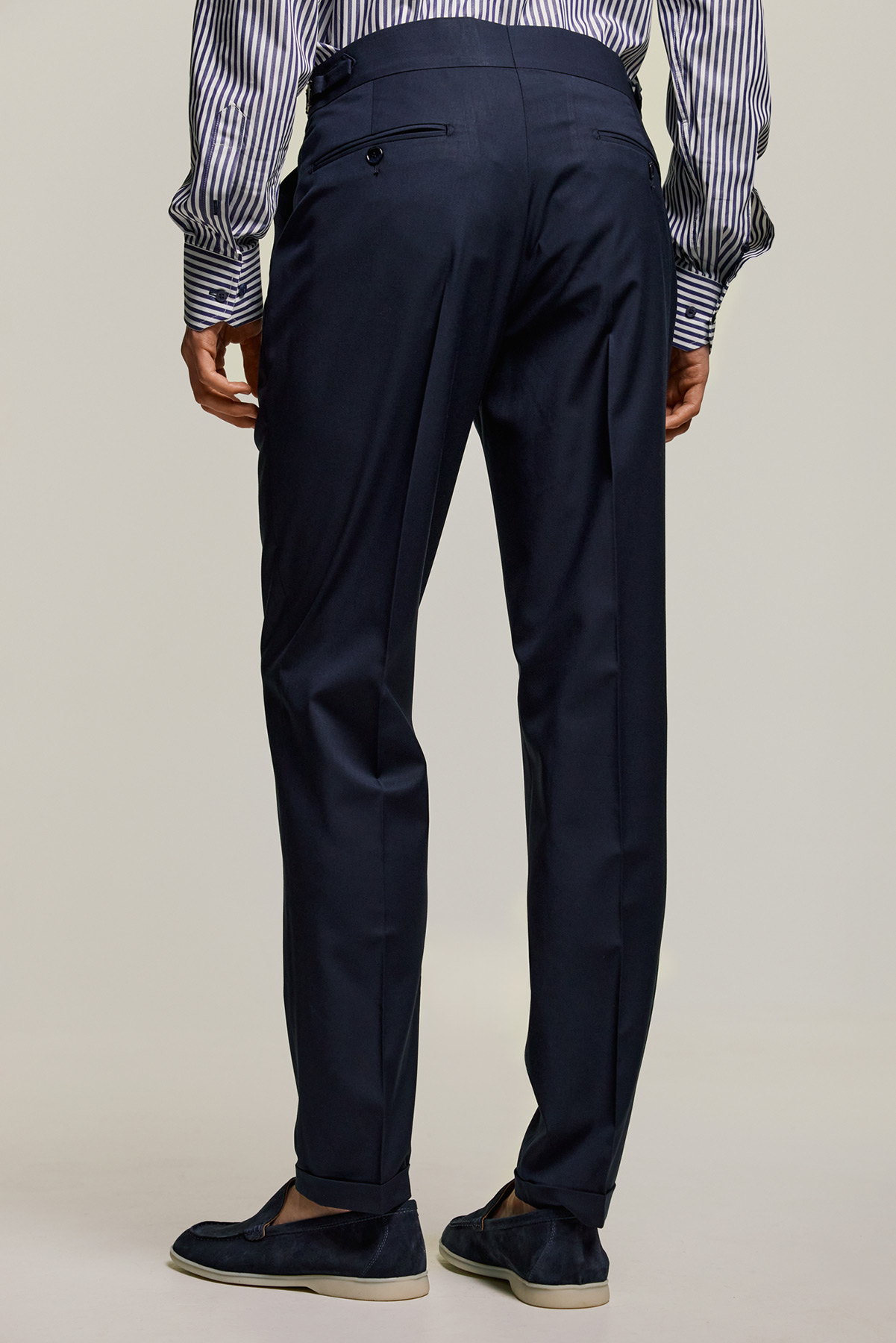 Alternative view of Bizzaro Κοστούμι με Μυτερό Πέτο σε Blue Χρώμα 856 και Slim Fit Εφαρμογή