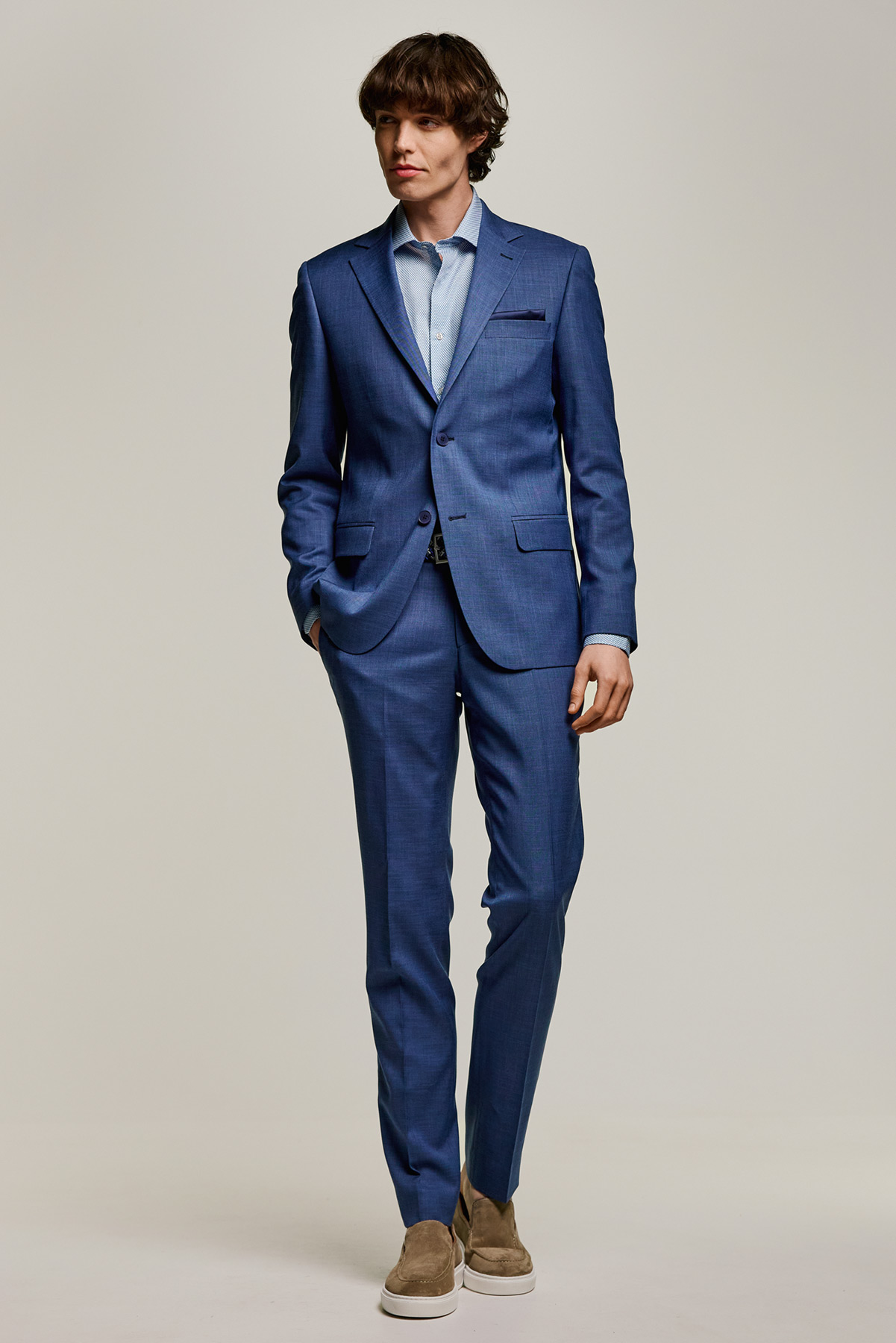 Bizzaro Ανδρικό Κοστούμι 855-081 Slim Fit σε Blue Χρώμα