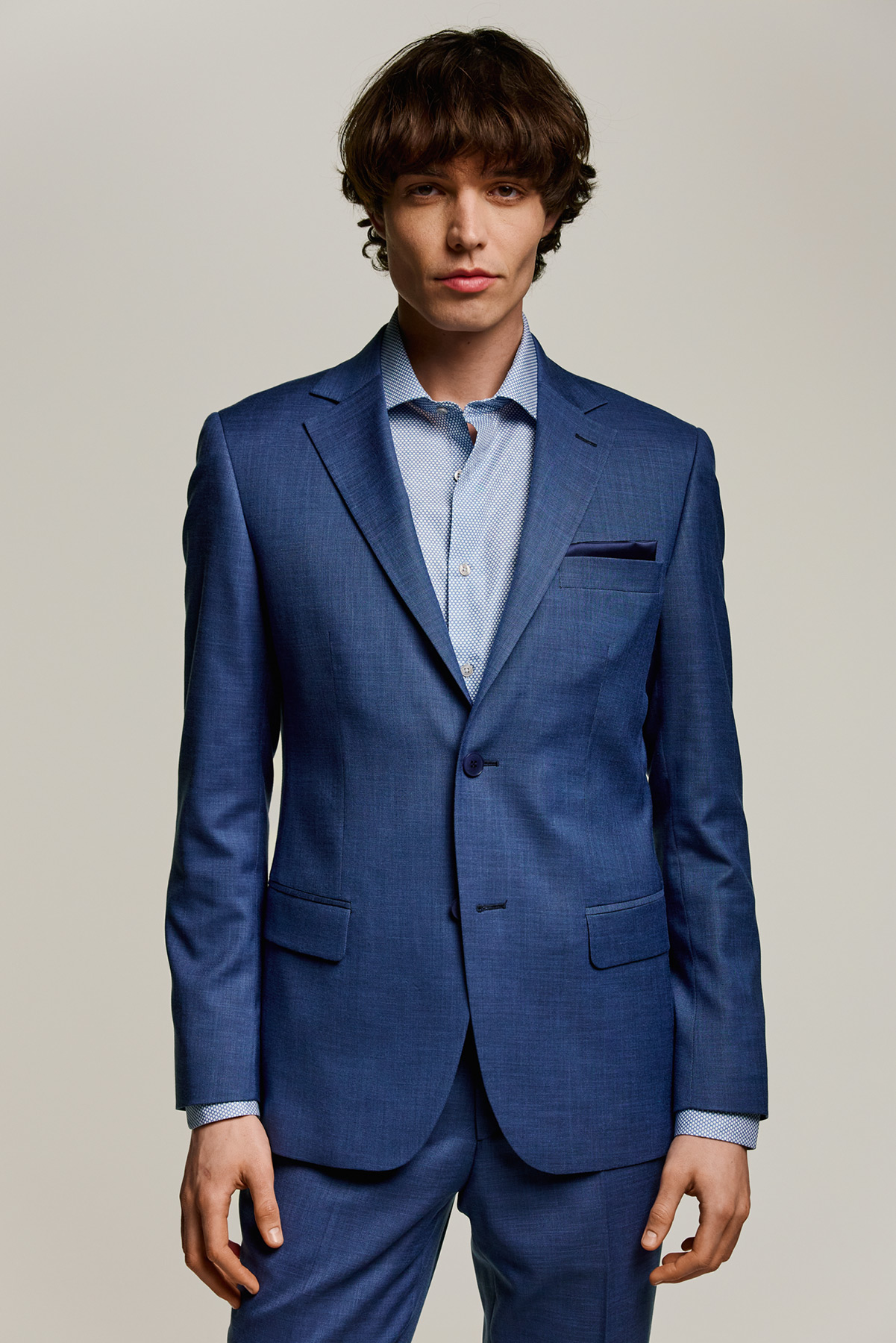 Bizzaro Ανδρικό Κοστούμι 855-081 Slim Fit σε Blue Χρώμα - Image 4