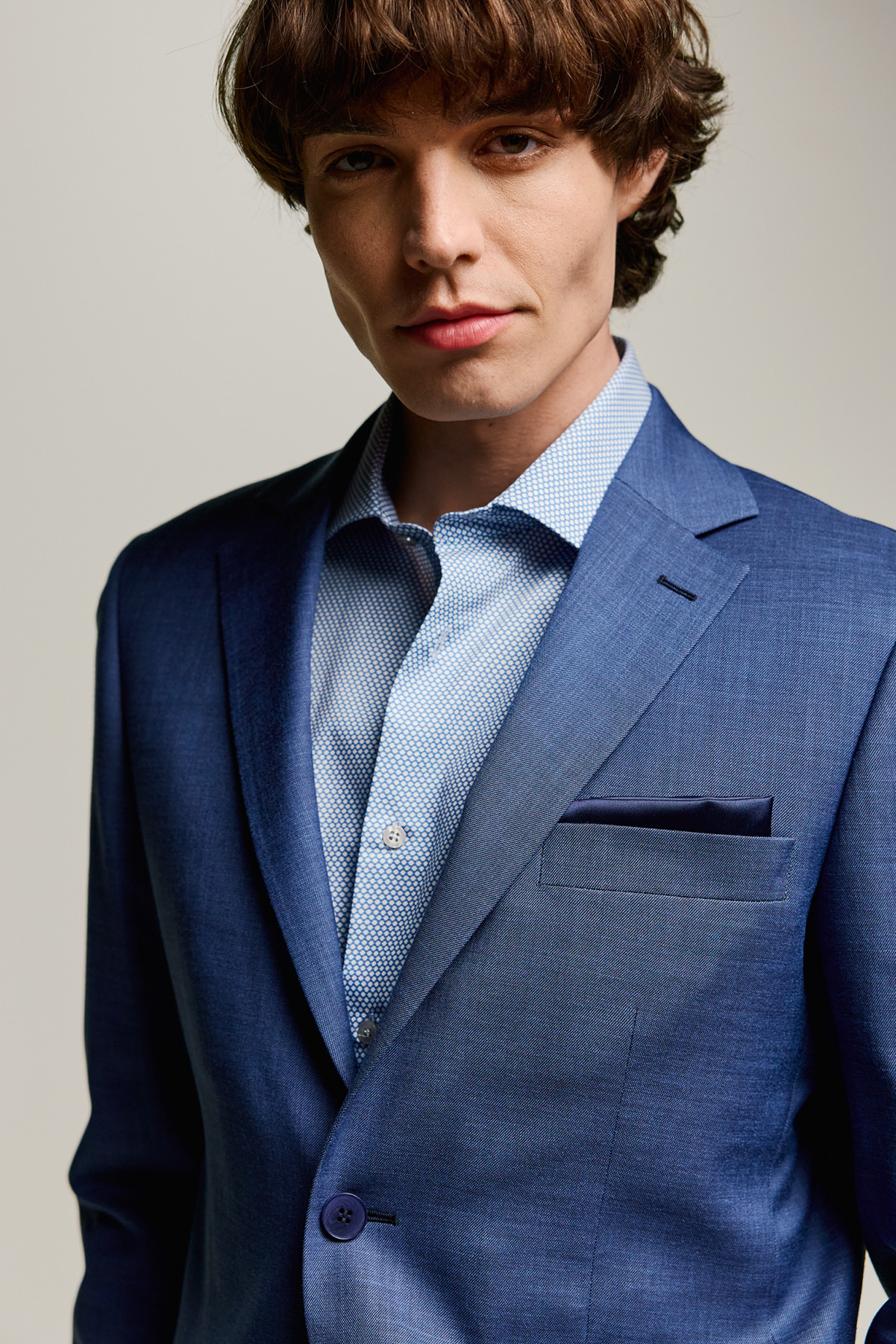 Bizzaro Ανδρικό Κοστούμι 855-081 Slim Fit σε Blue Χρώμα - Image 6