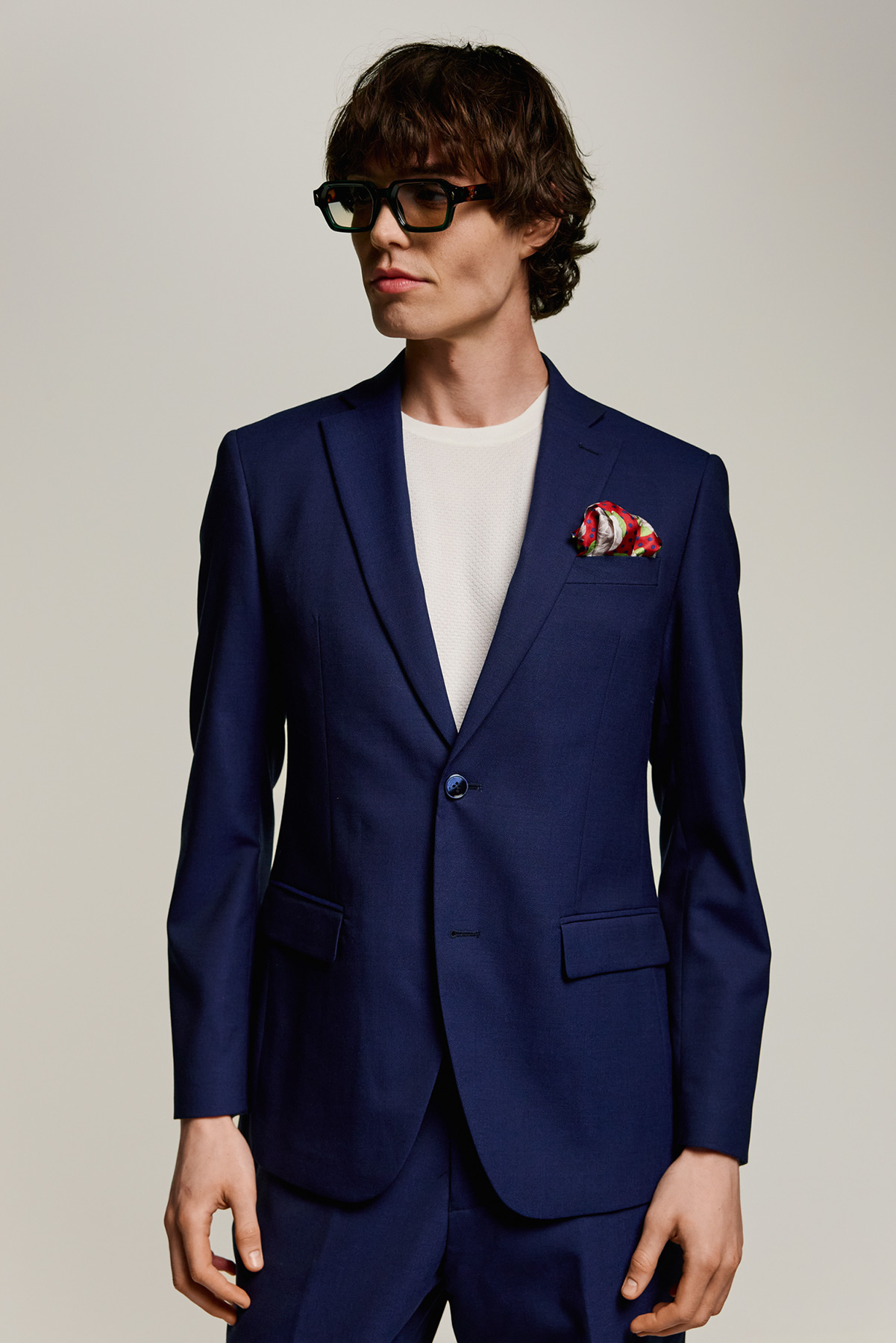 Bizzaro Κοστούμι 10854-081 σε  Blue Χρώμα και Slim Fit Εφαρμογή