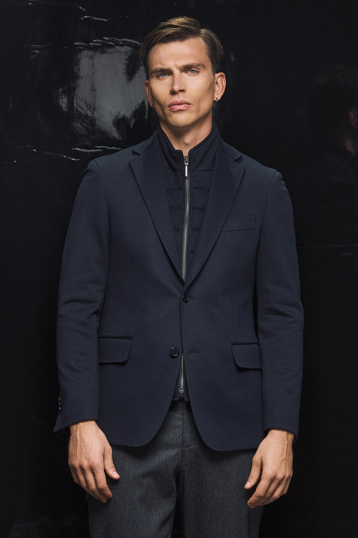 Bizzaro Σακάκι Γιλεκούχο σε Μπλε Χρώμα και Slim Fit