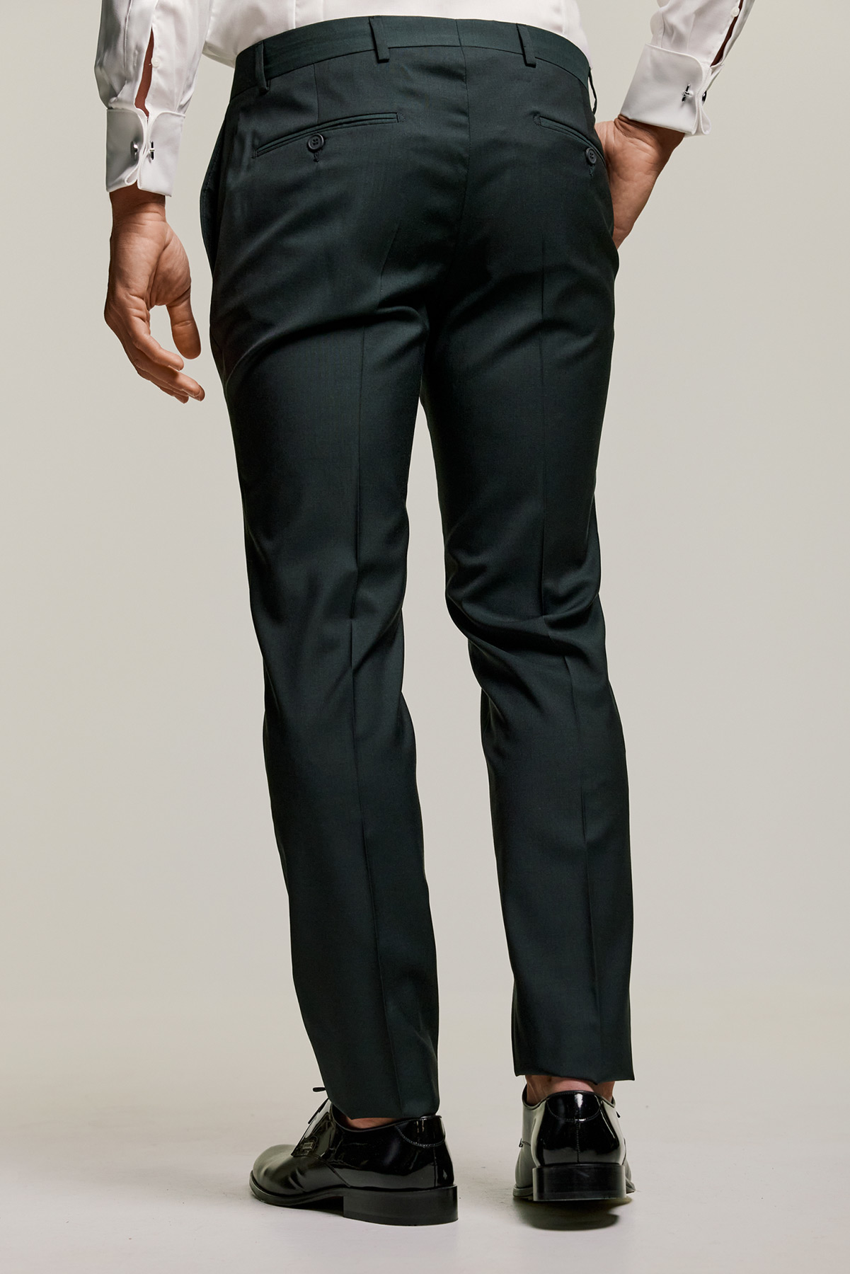 Guy Laroche Κοστούμι Γάμου με Μυτερό Πέτο 10856 Slim fit Petrol Χρώμα - Image 9