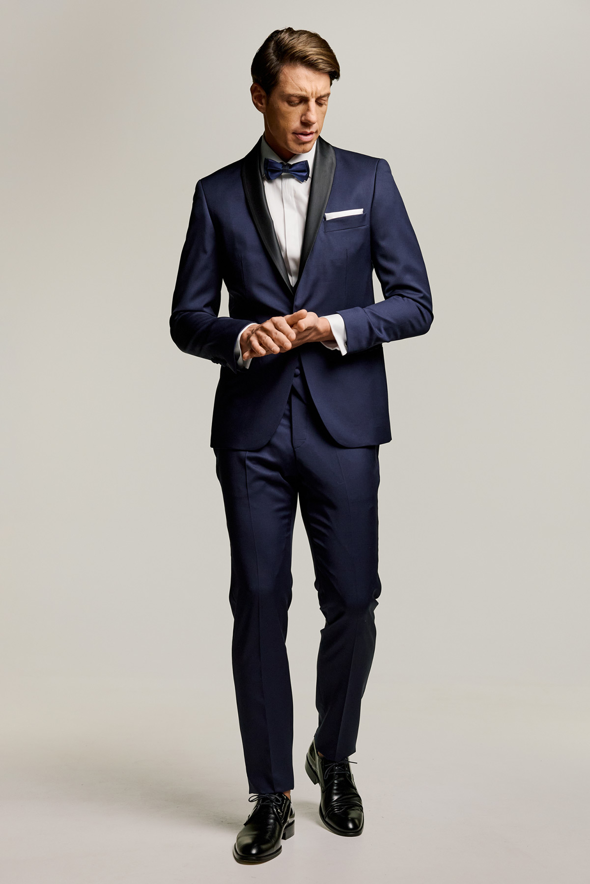 Guy Laroche Κοστούμι Γάμου SMOKIN Slim fit Navy Blue Χρώμα - Image 6
