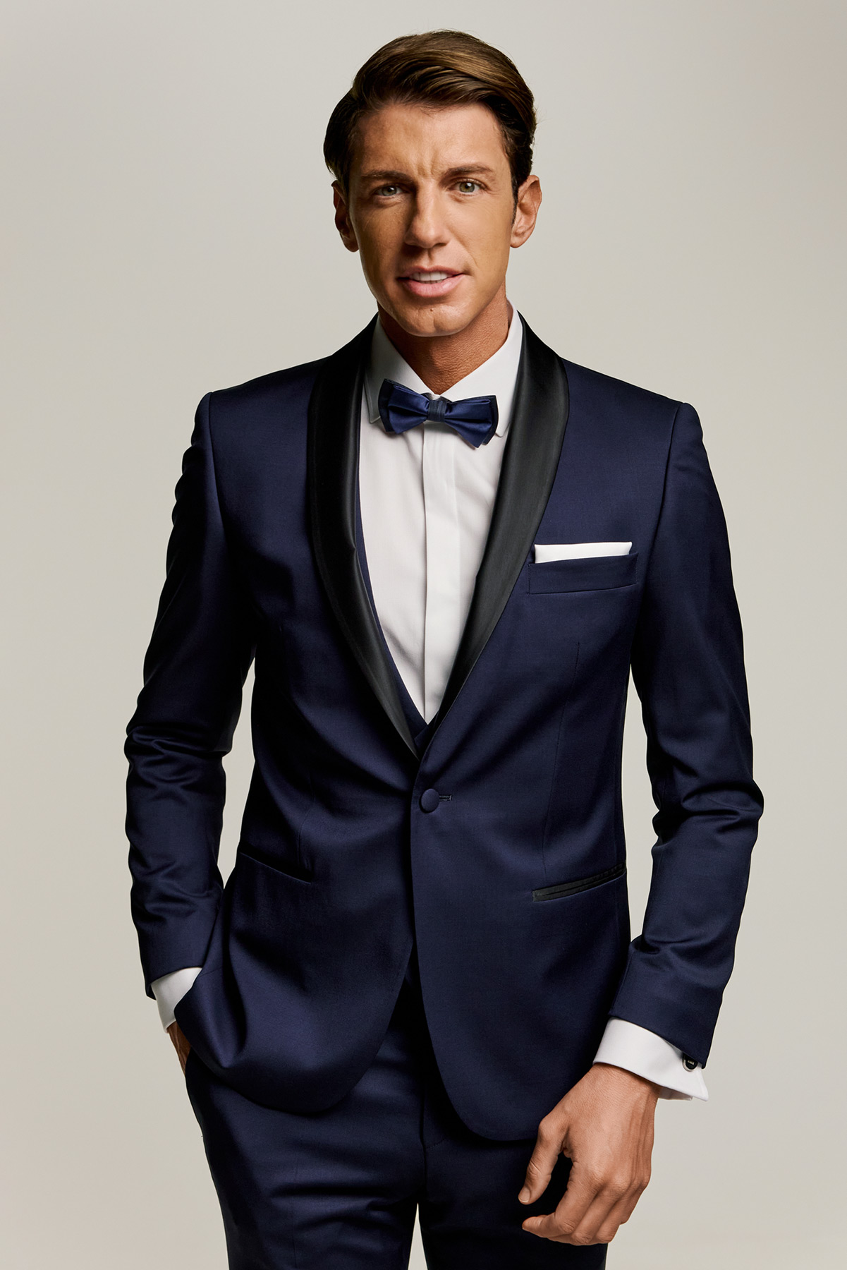 Alternative view of Guy Laroche Κοστούμι Γάμου SMOKIN  Slim fit Navy Blue Χρώμα