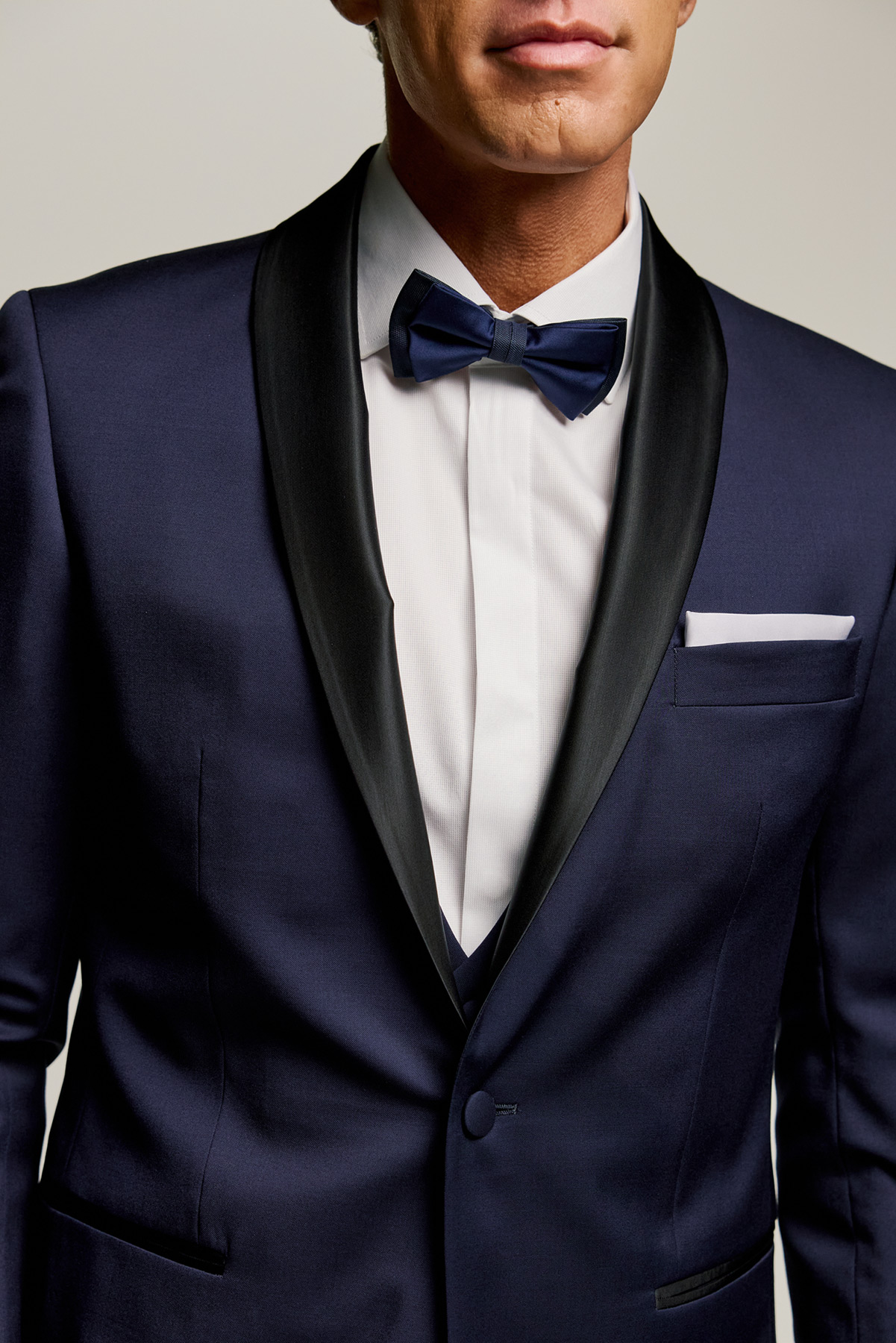 Guy Laroche Κοστούμι Γάμου SMOKIN Slim fit Navy Blue Χρώμα - Image 3
