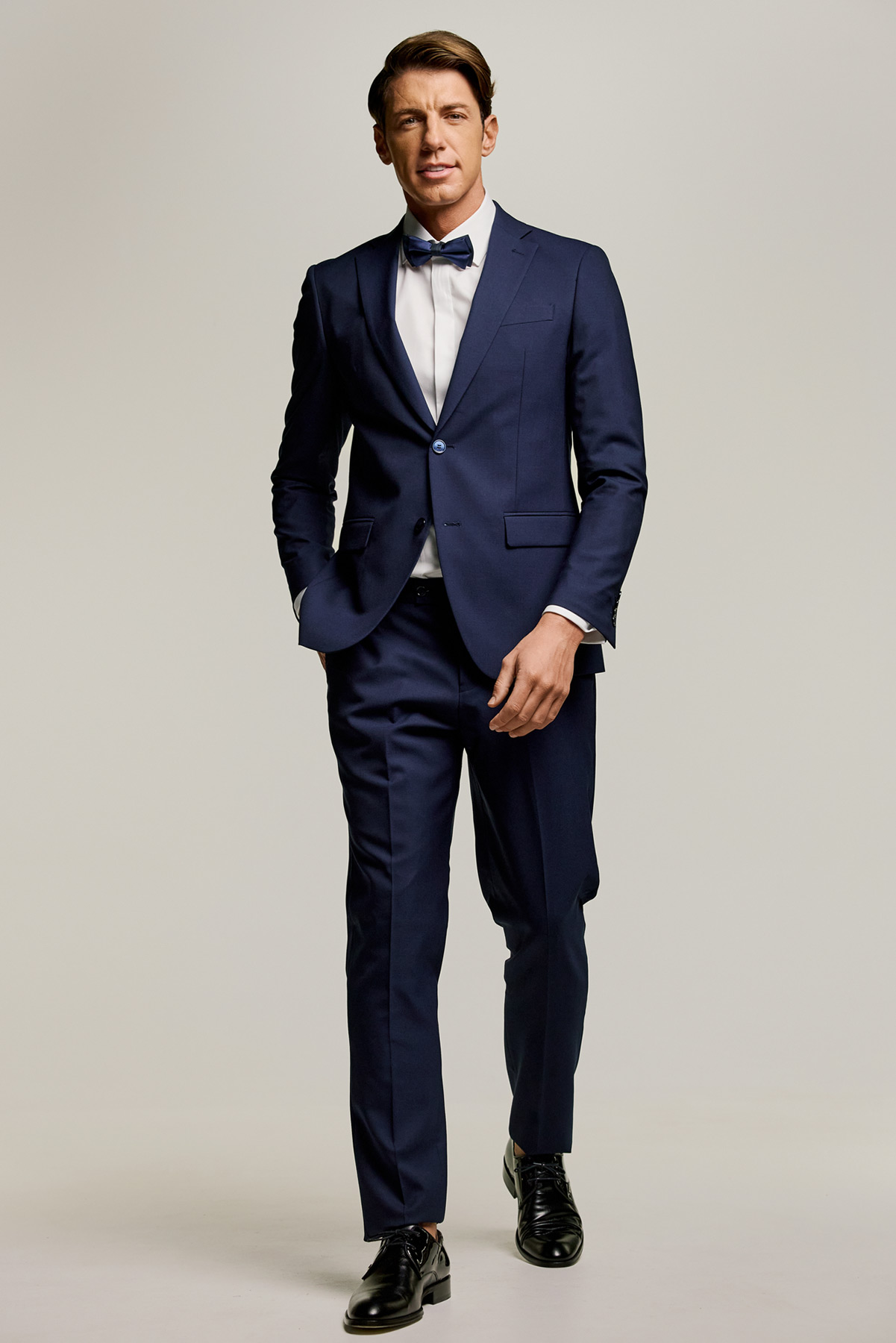 Guy Laroche Κοστούμι Μισόφοδρο 854-081 Slim Fit σε Navy Blue  Χρώμα