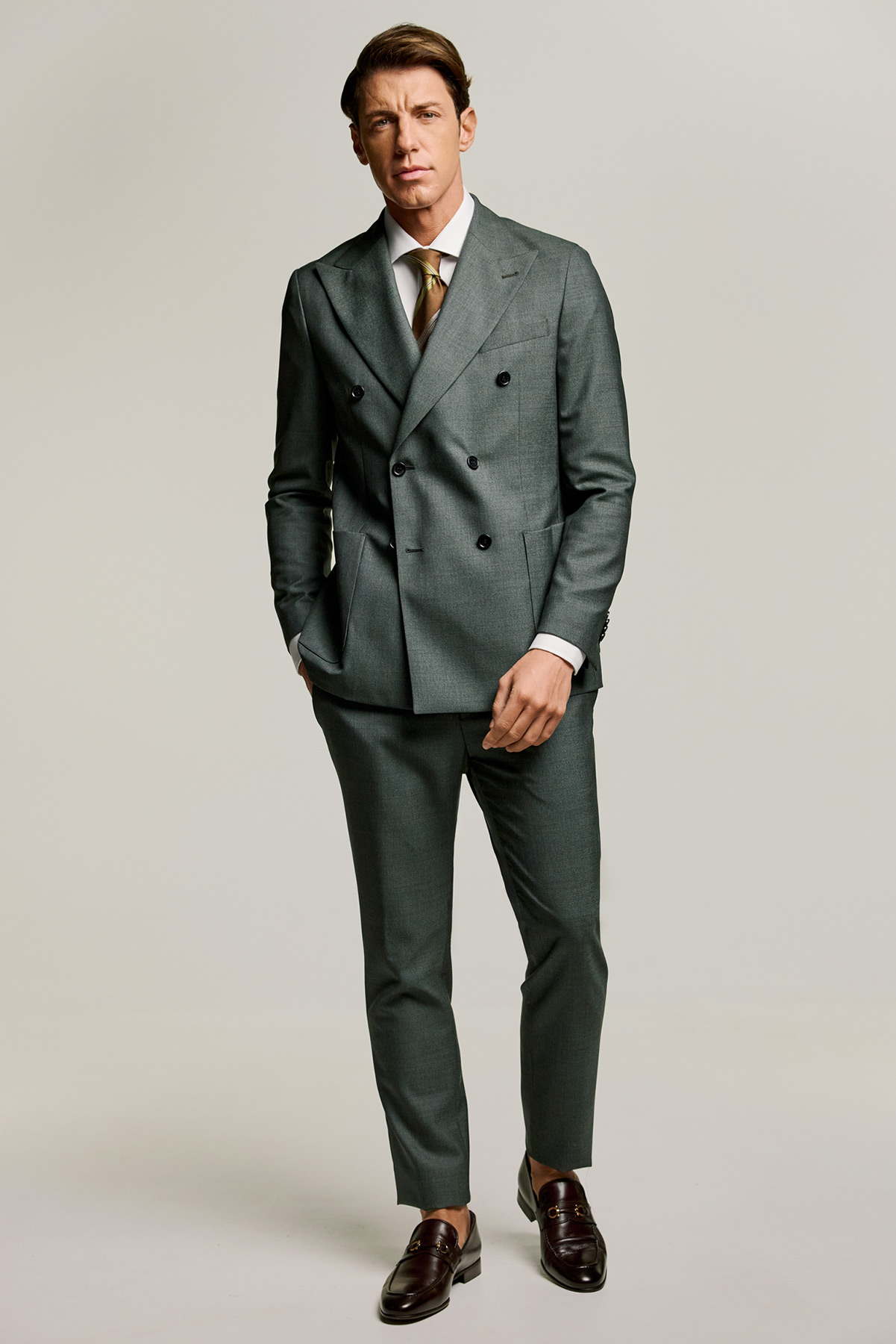 Guy Laroche Κοστούμι Σταυρωτό 10757-081 σε GREEN Χρώμα και Slim Fit Εφαρμογή - Image 4