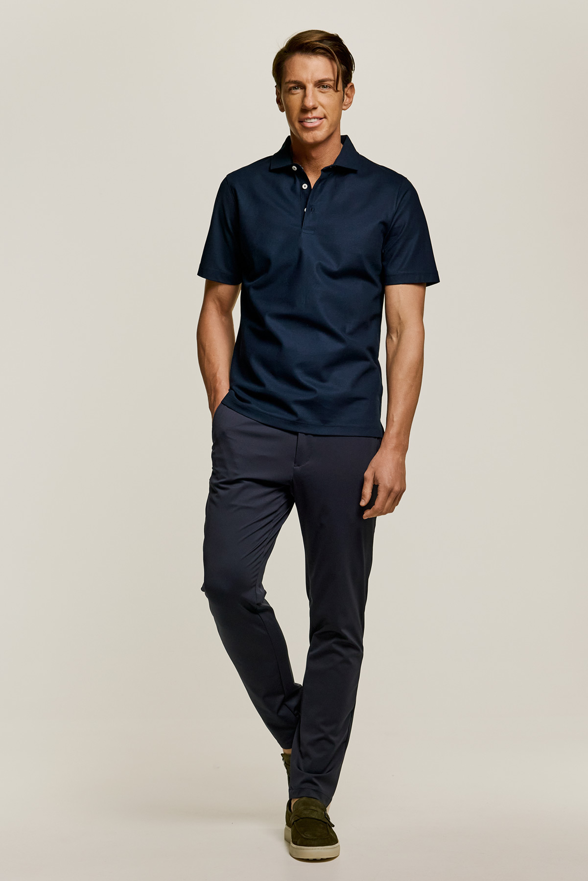 Ανδρικό Παντελόνι Με Λάστιχο σε  BLUE Χρώμα, Slim Fit BIZZARO