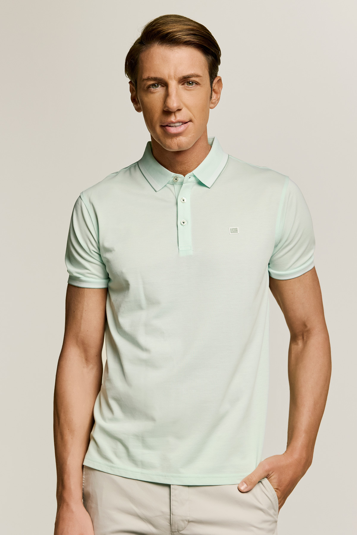 Guy Laroche Βαμβακερή Κοντομάνικη Μπλούζα Πόλο σε MENTA Χρώμα