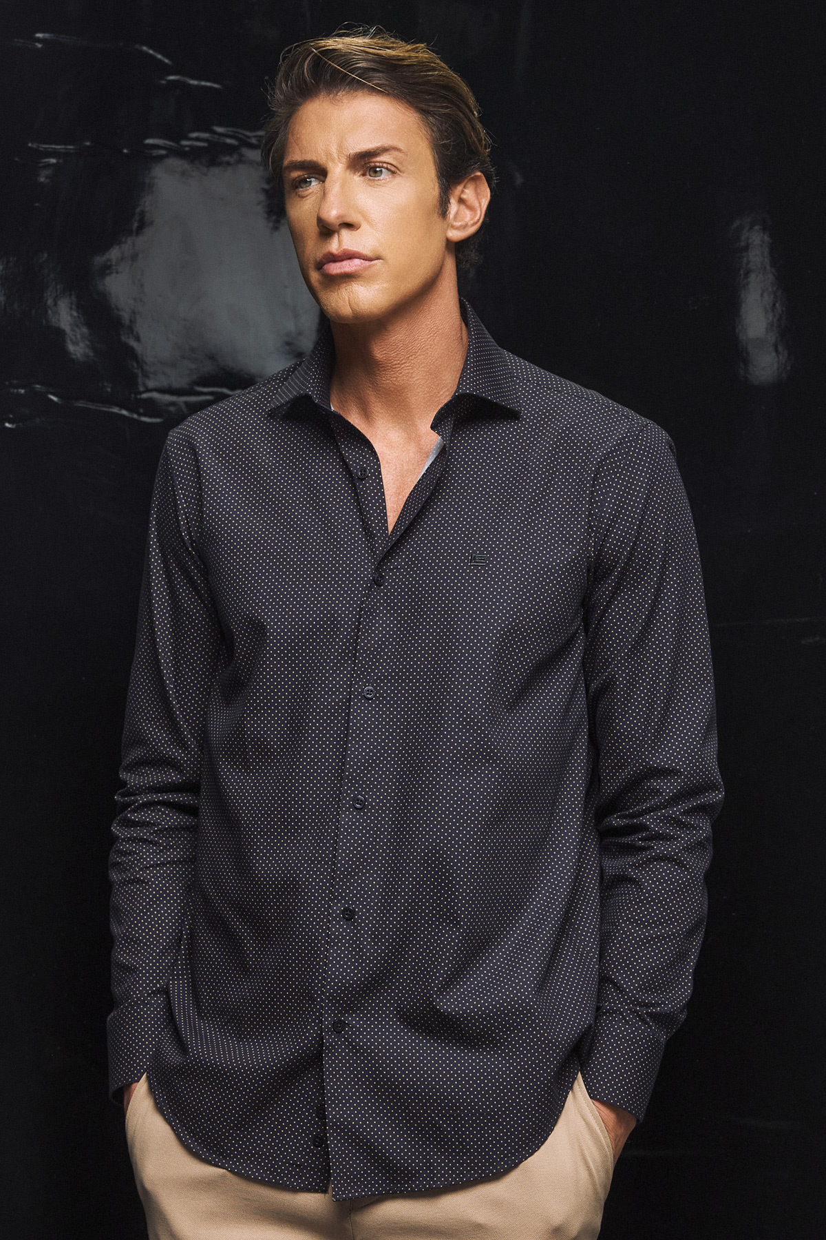 Guy Laroche Πουκάμισο Βαμβακερό Κάφε Χρώμα σε Classic Fit - Image 7