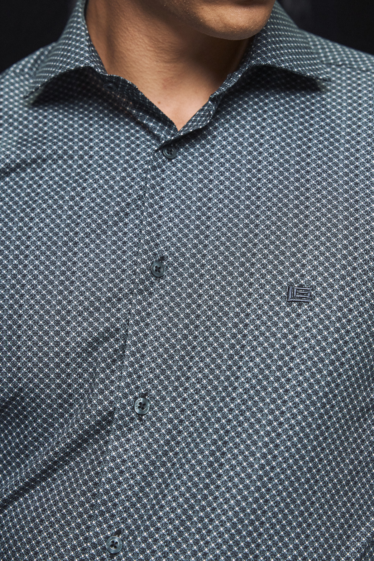 Guy Laroche Πουκάμισο Slim Fit σε Grey Χρώμα - Image 4