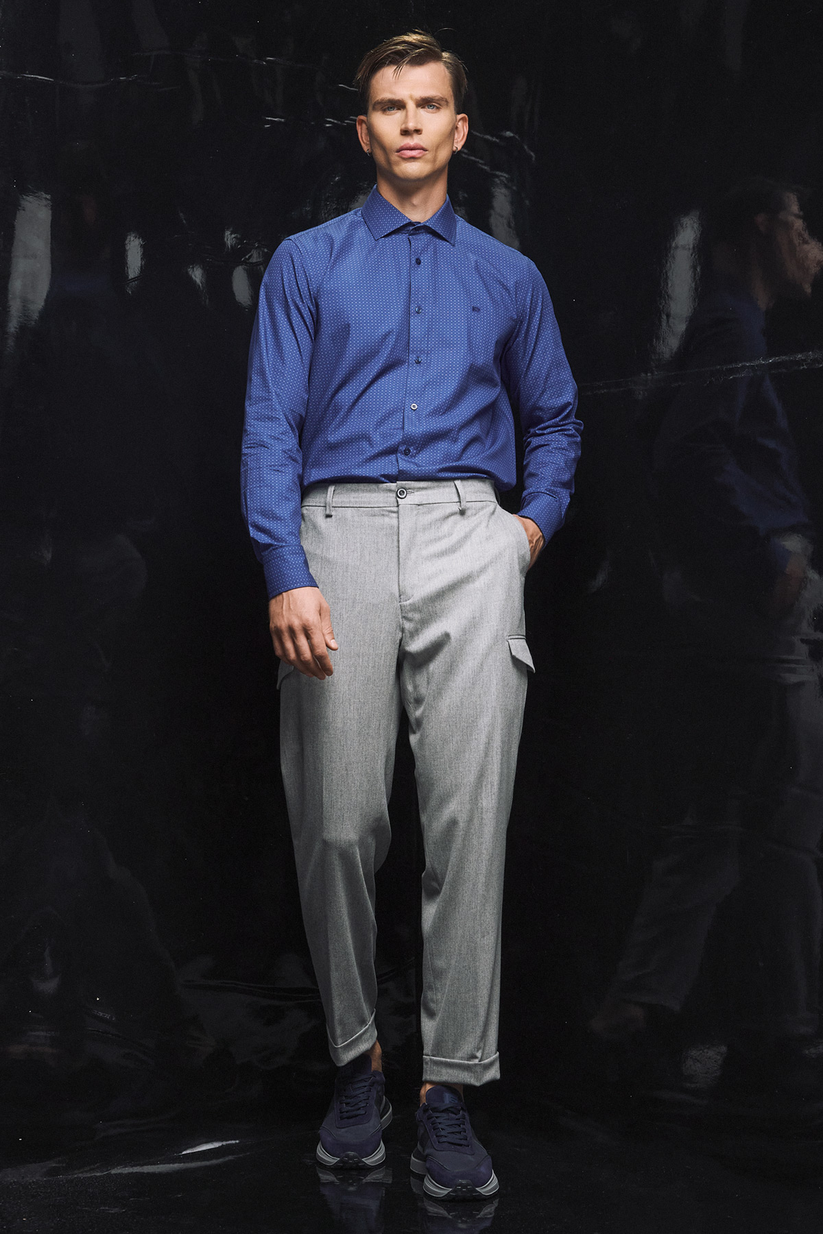 Guy Laroche Πουκάμισο Classic Fit σε Bleu Χρώμα - Image 4