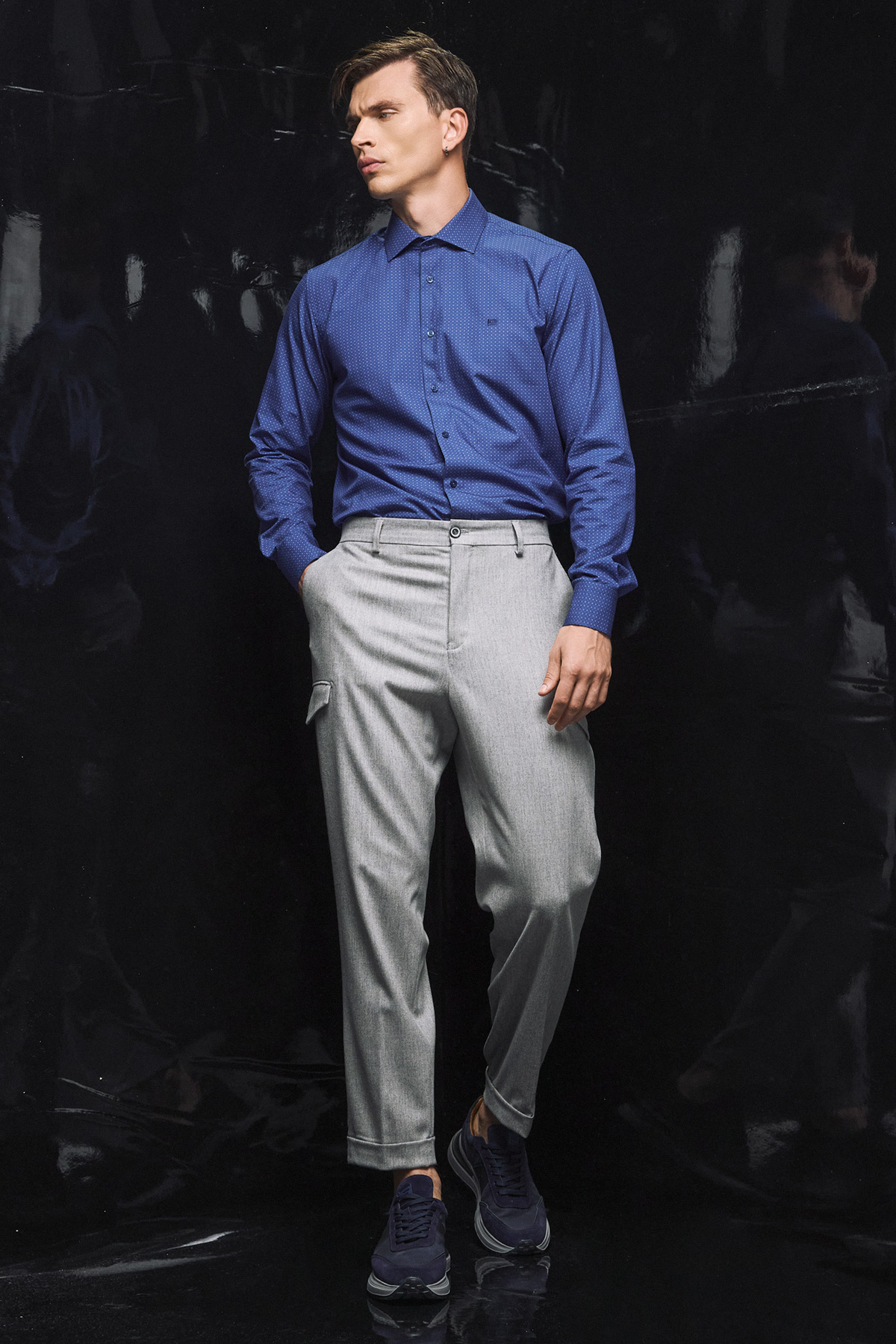 Guy Laroche Πουκάμισο Classic Fit σε Bleu Χρώμα - Image 5