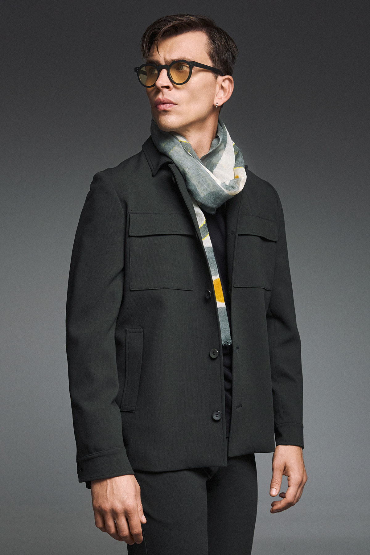 Alternative view of BIZZARO Κοστούμι με Παντελόνι με Λάστιχο σε OLIVE Χρώμα , Slim Fit