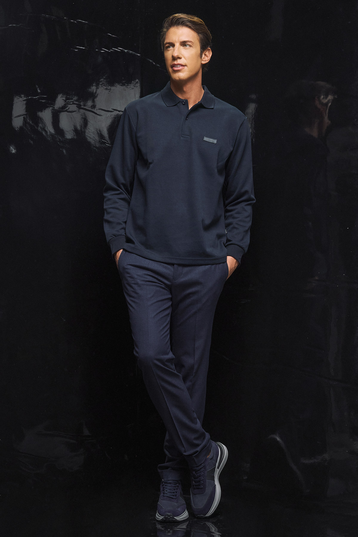 Guy Laroche Μπλούζα Πόλο Βαμβακερή σε Μπλε Χρώμα με Regular Fit - Image 7